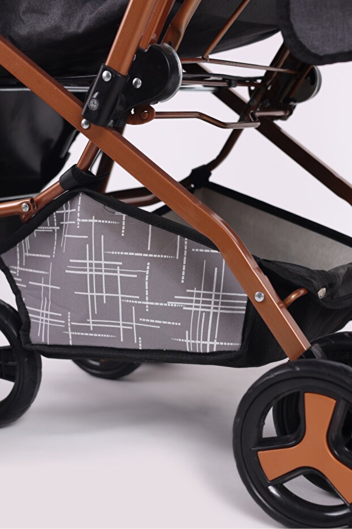 Jusso Dido Comfort Line Çift Yönlü Bebek Arabası Gri-Gold fotoğrafı 4 (önizleme)