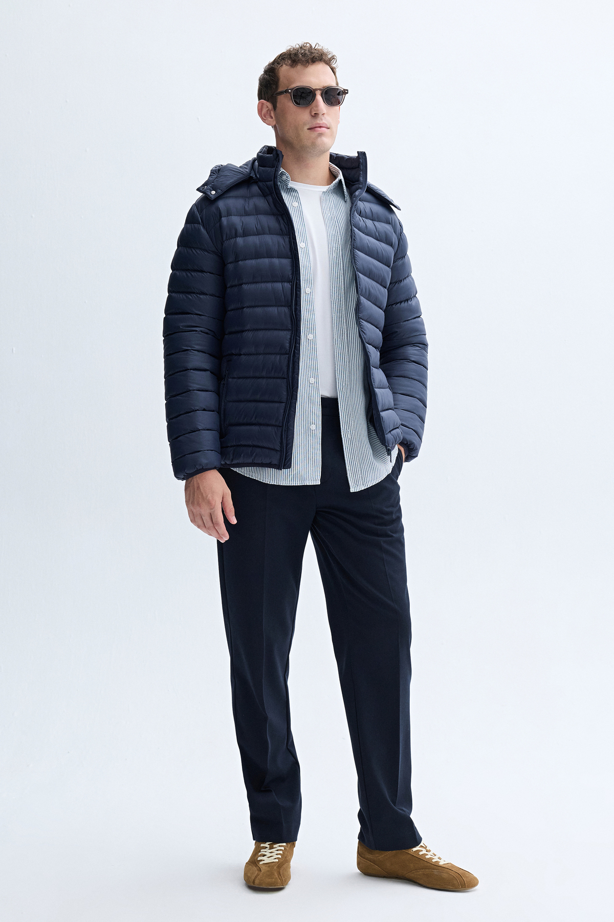 کاپشن پفی کلاه‌دار لحافی