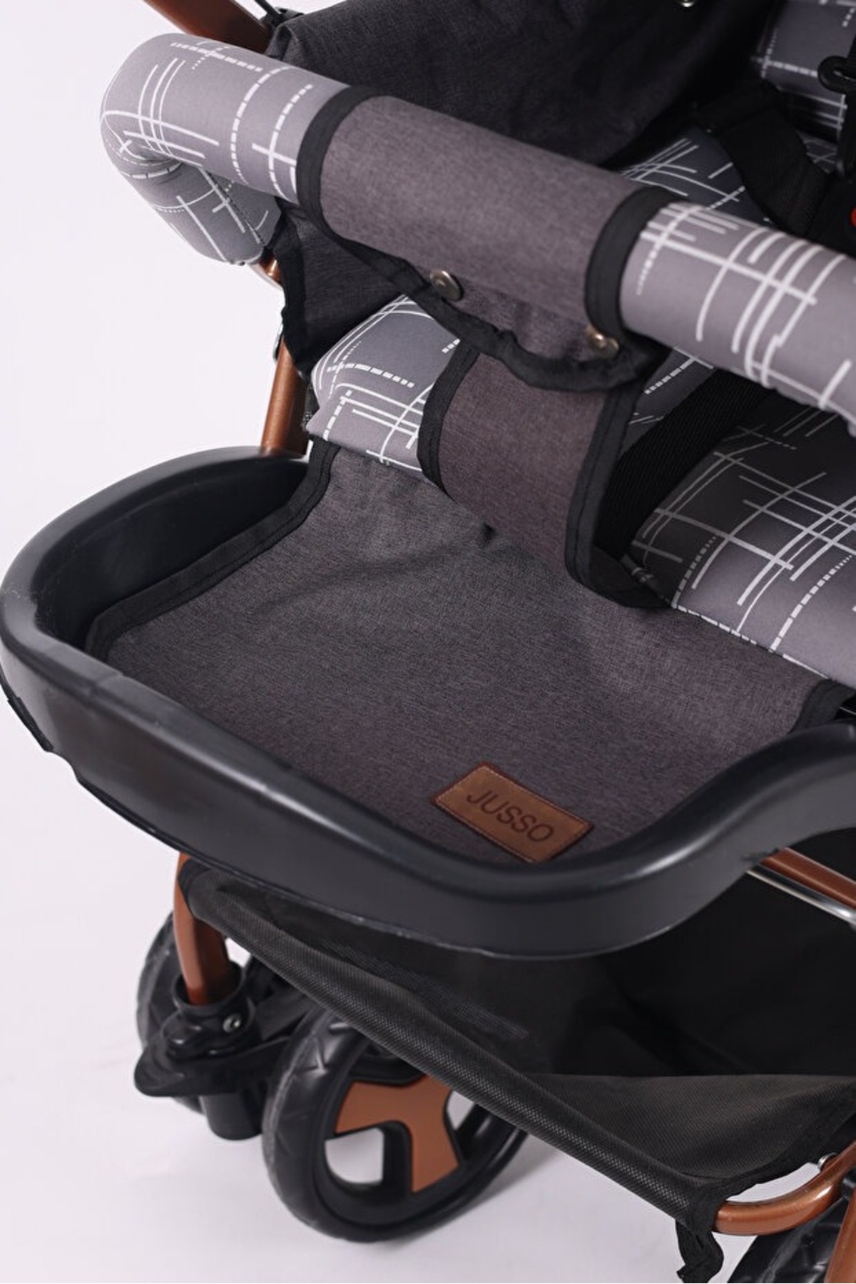 Jusso Dido Comfort Line Çift Yönlü Bebek Arabası Gri-Gold fotoğrafı 5 (önizleme)