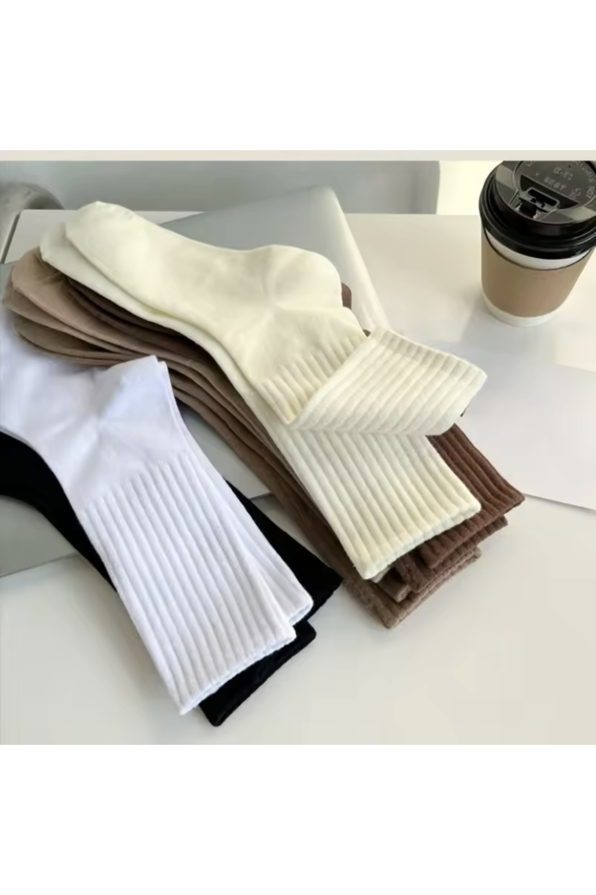 H&N Socks 6 Çift Ekonomik Paket Kadın Kolej Tenis Çorap görsel 3