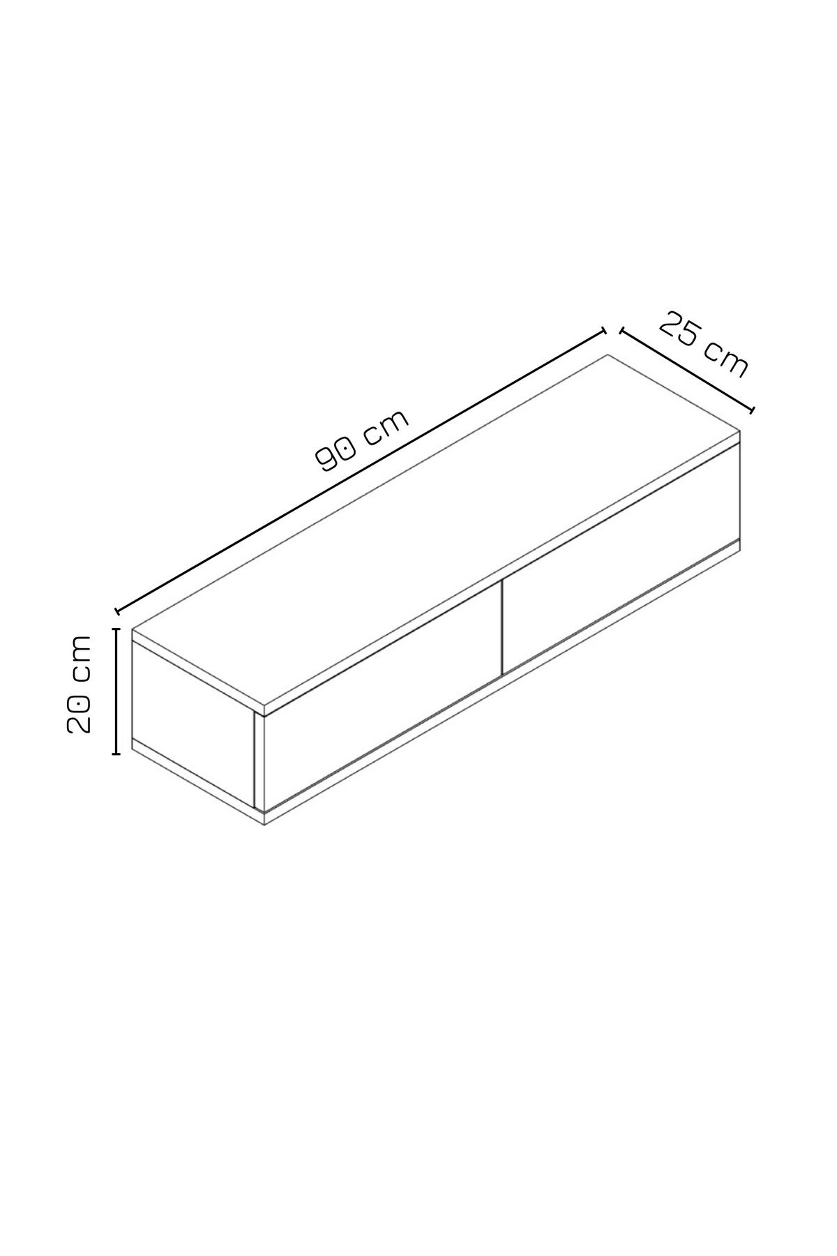 Skys 90 cm Duvara Monte Kapaklı Raflı Dresuar Makyaj Masası| Beyaz - Beyaz 5