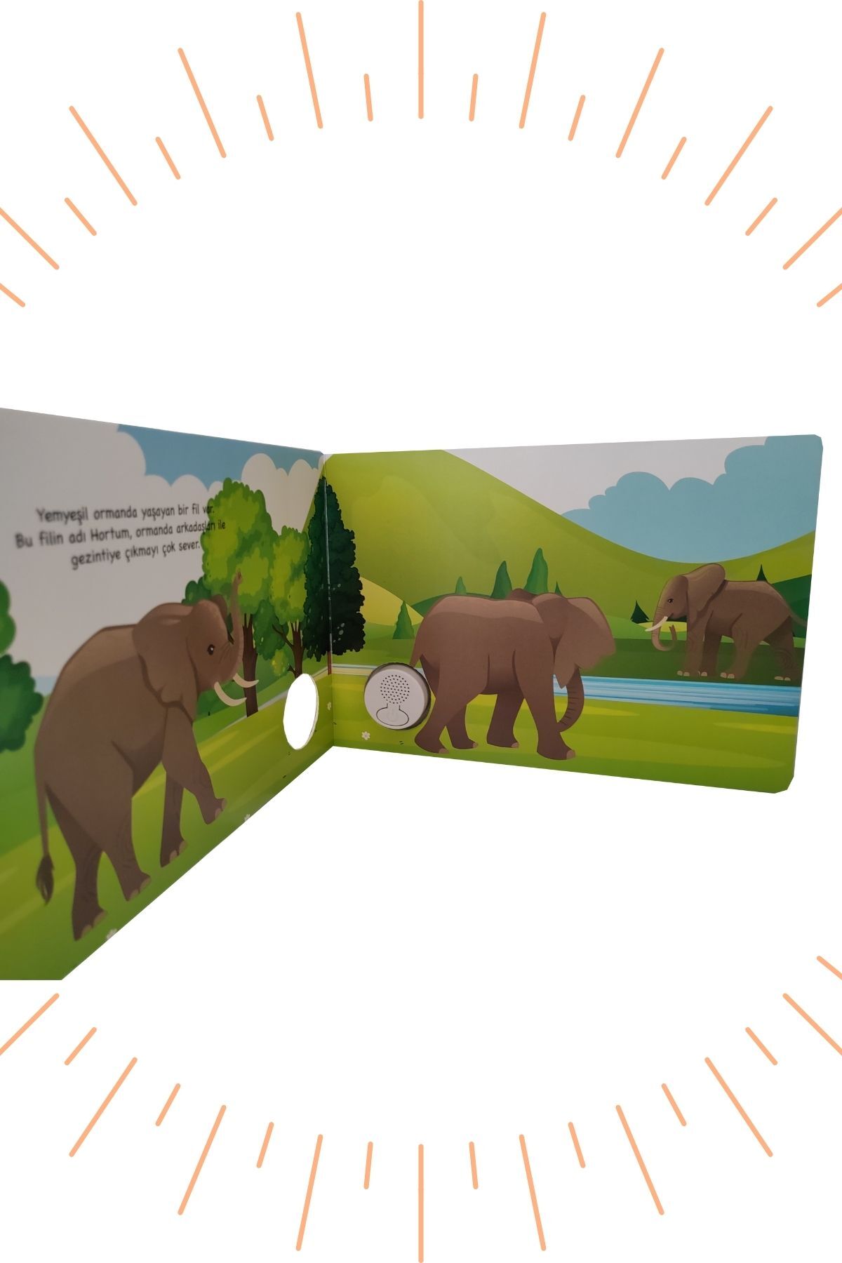 Kids Babies SESLİ KİTAP HAYVANLAR 3LÜ İNEK-FİL-AT fotoğrafı 3 (önizleme)