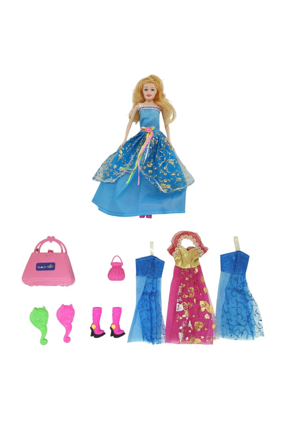 Genel Markalar Bebek Yedek Elbiseli Ve Aksesuarlı - 1115-21 - Mavi (Lisinya) fotoğrafı 2 (önizleme)