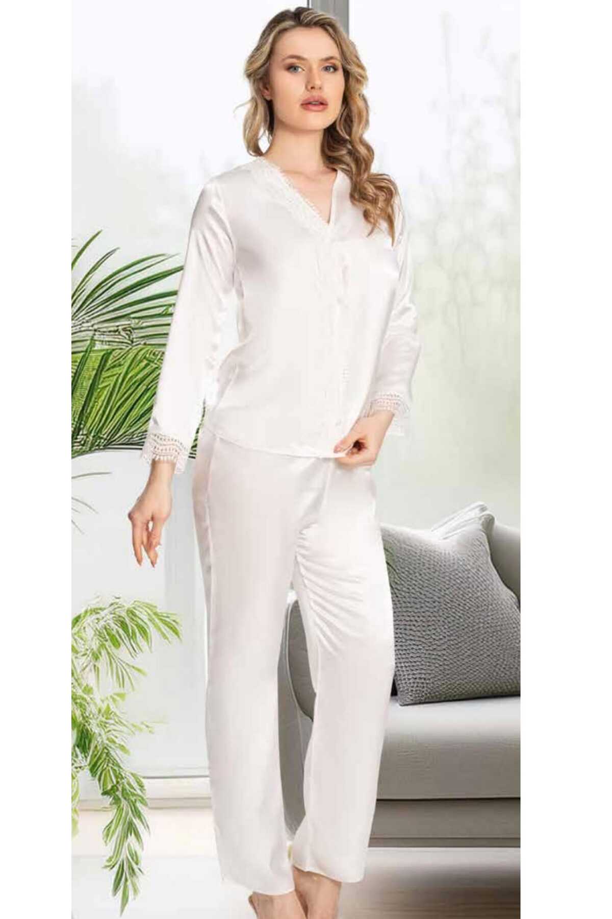 Jeremi Kutulu Çeyizlik Saten Dantelli Altılı Set-355