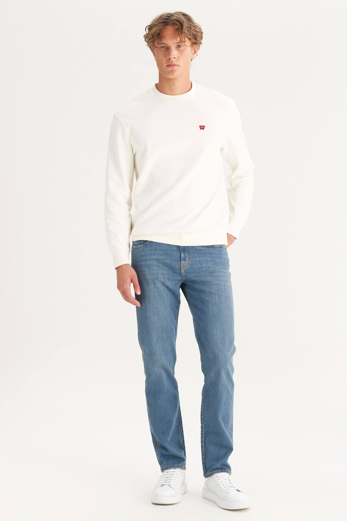 Wrangler  Straight Fit Düz Kesim Normal Bel Arizona Yeşil Pamuklu Esnek Pantolon - Görsel 3