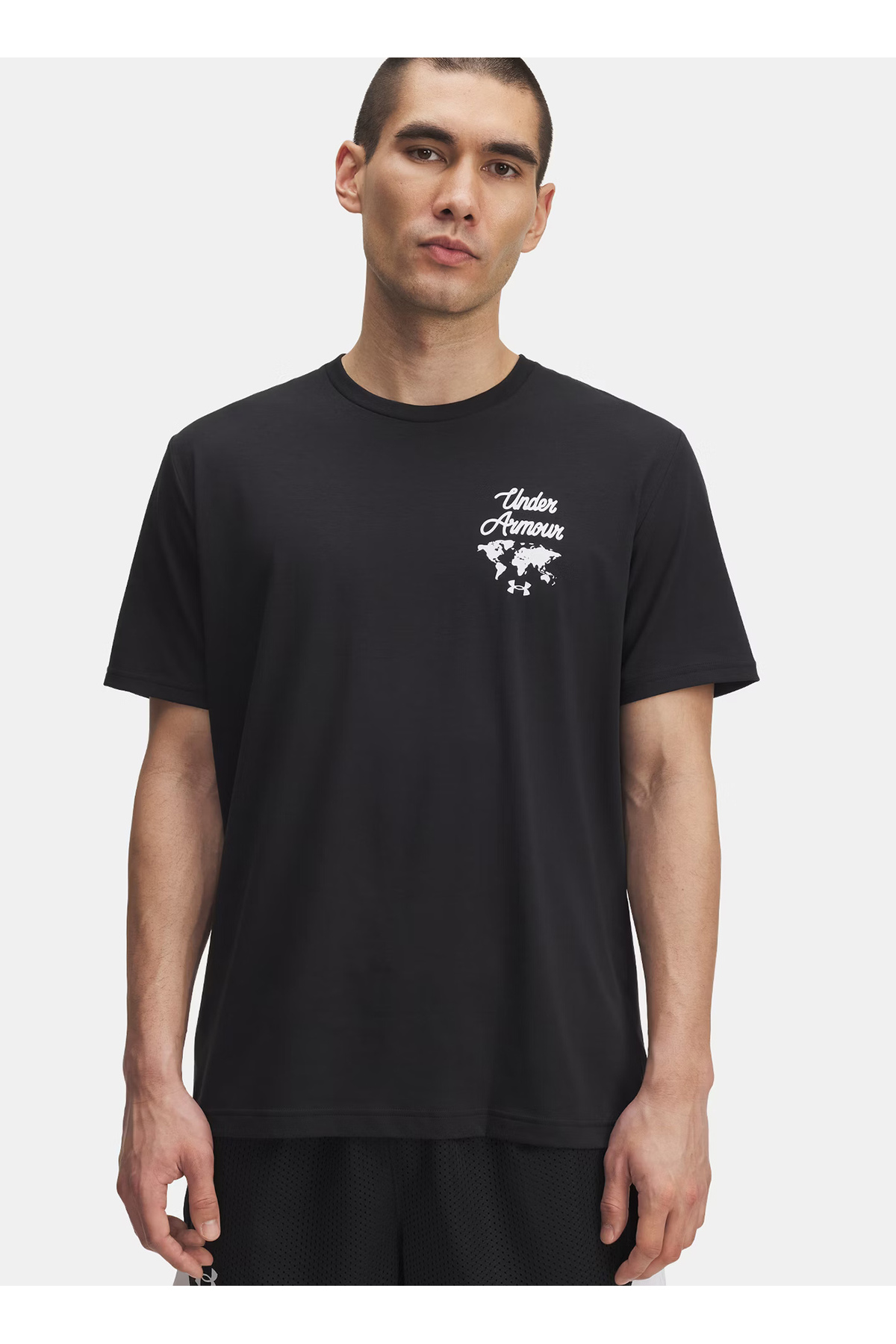 آندر آرمور تی‌شرت مردانه اسپرت یقه گرد مشکی ساده کد ۶۰۰۴۱۴۳-۰۰۱-UA سایز ۶۰/۴۰S WM SS