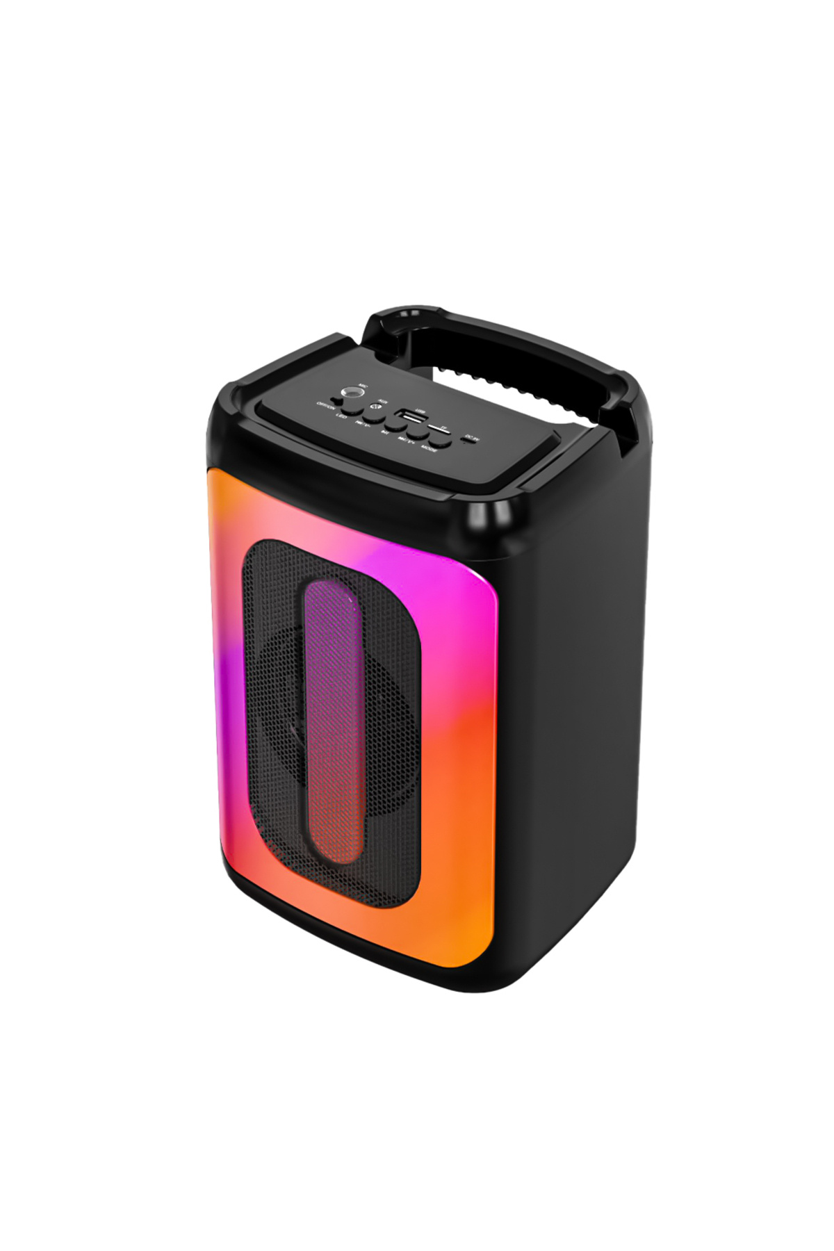 RTG QS1418 Bluetooth Hoparlör RGB Işıklı 4 İnç USB SD Kart Aux Girişli Speaker