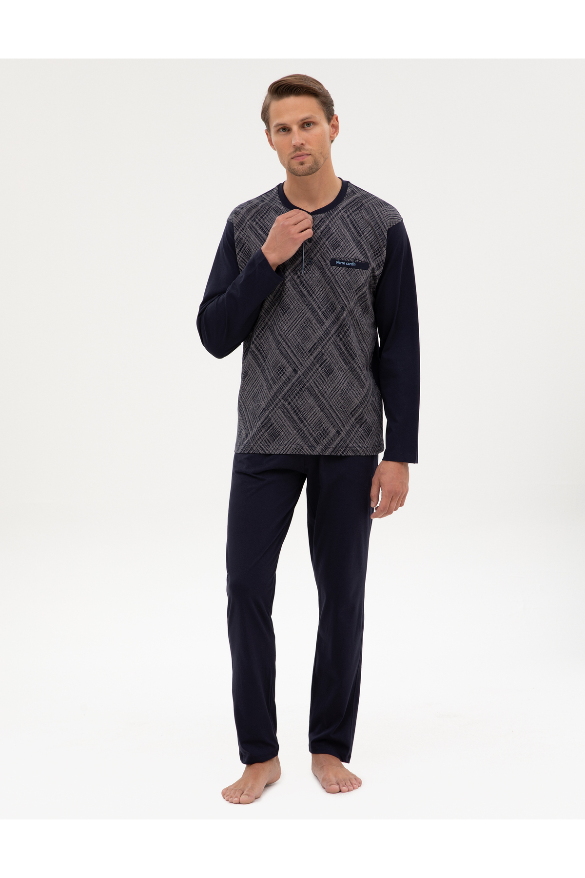 ست پیژامه و لباس خواب مردانه راسته آستین بلند | پیر کاردین Pierre Cardin 50322640 - تصویر 4