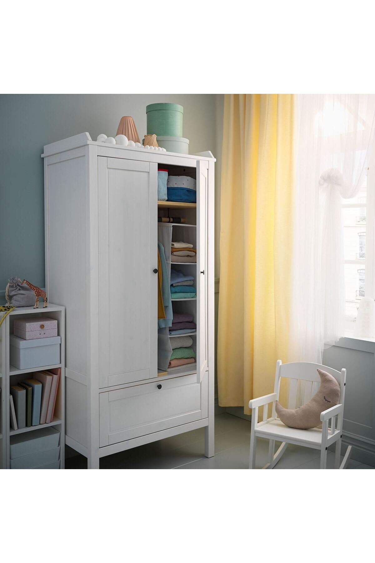 hobiurun Çocuk gardırobu, beyaz, 80x50x171 cm fotoğrafı 2 (önizleme)