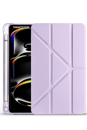TEKNETSTORE İpad Pro 11 M4 M5 2024 2025 11 Inç Kılıf Kalem Bölmeli Stadlı Uyk...