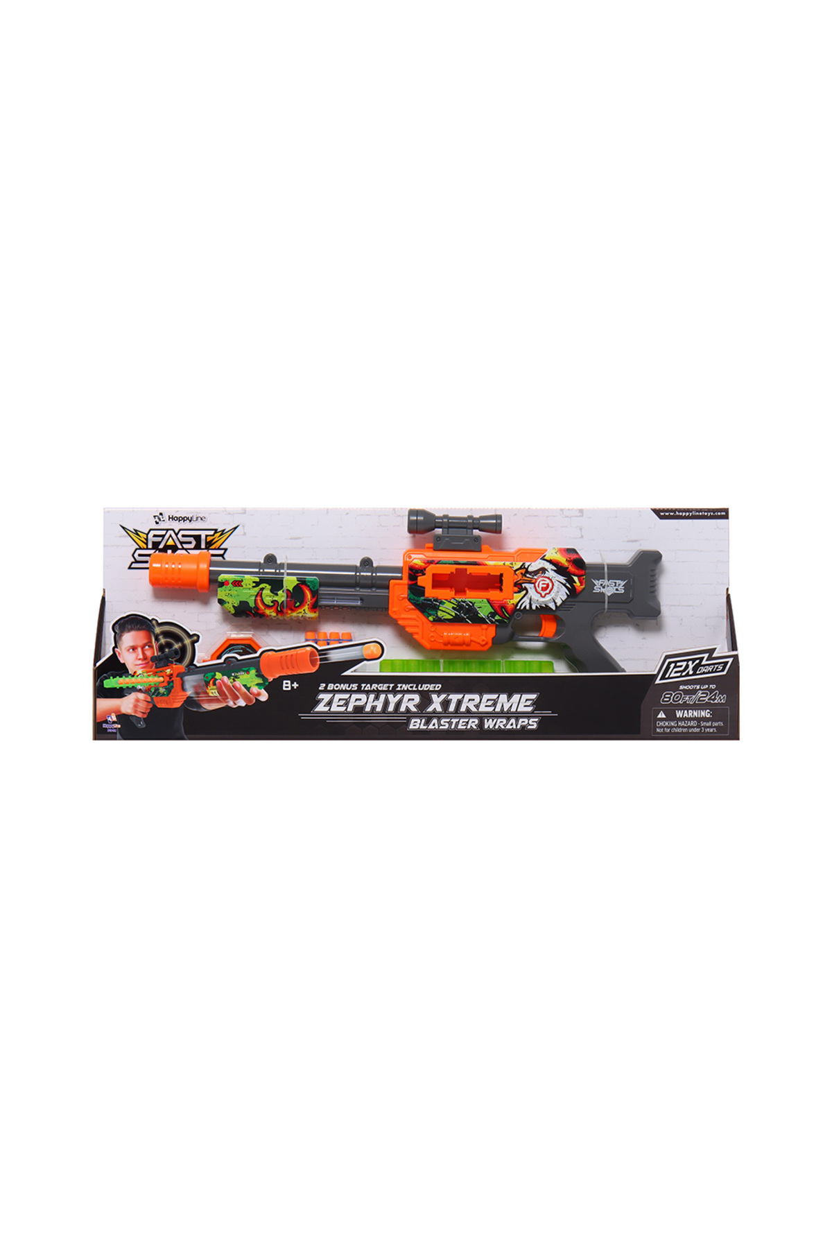 Mega Fast Shots Zephyr Xtreme 12'li Dürbünlü Dart Atan Tabanca
