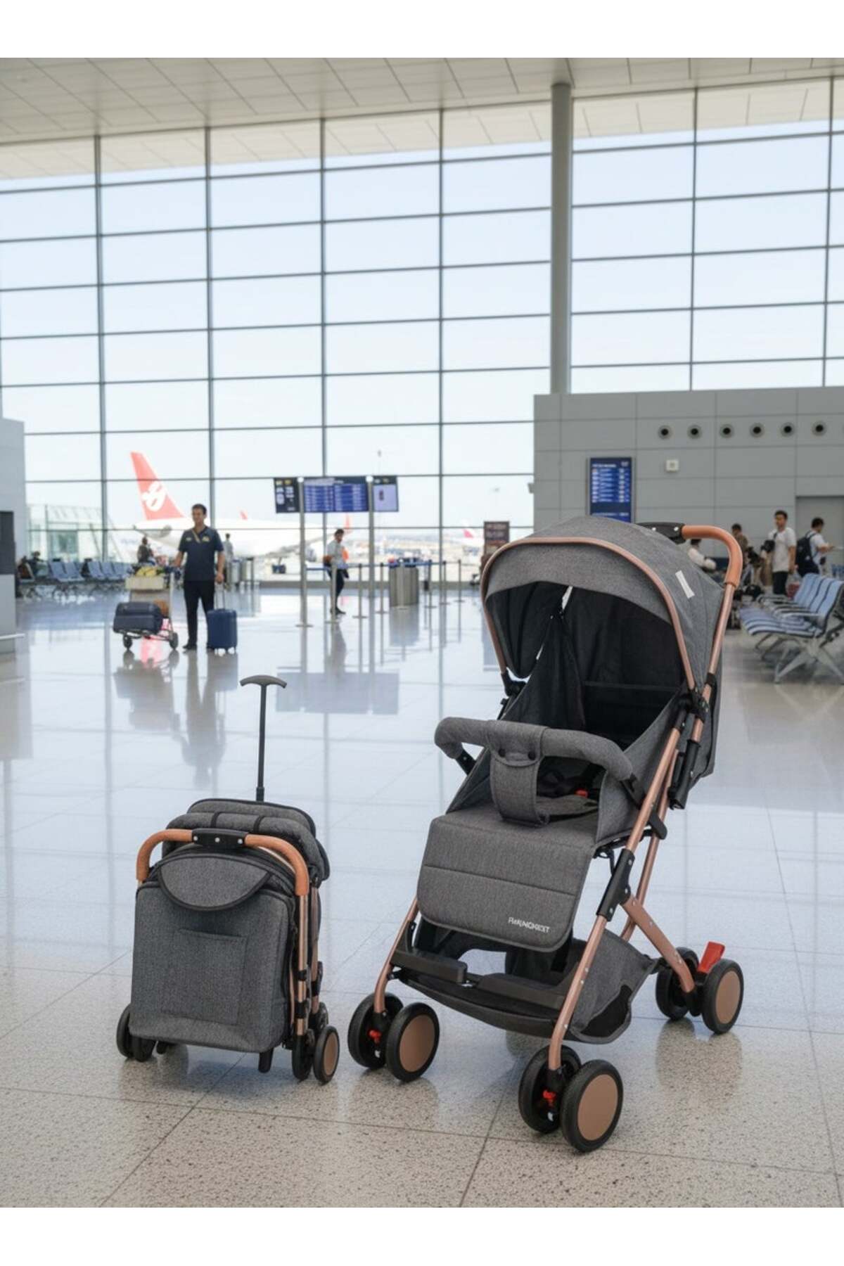 عربة أطفال خفيفة الوزن وقابلة للطي للسفر