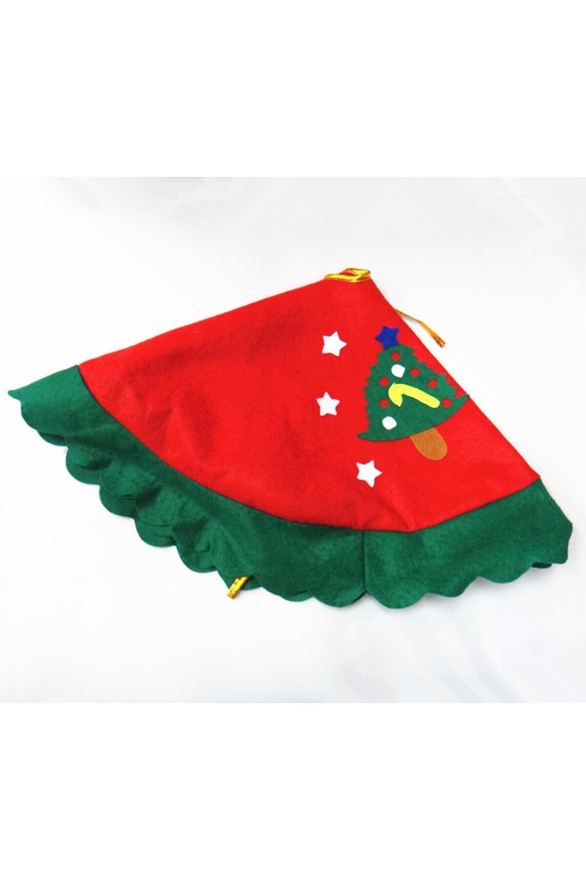 Flippy Χαλί χριστουγεννιάτικου δέντρου Flippy, μάλλινο, κόκκινο/πράσινο, 60 εκ.