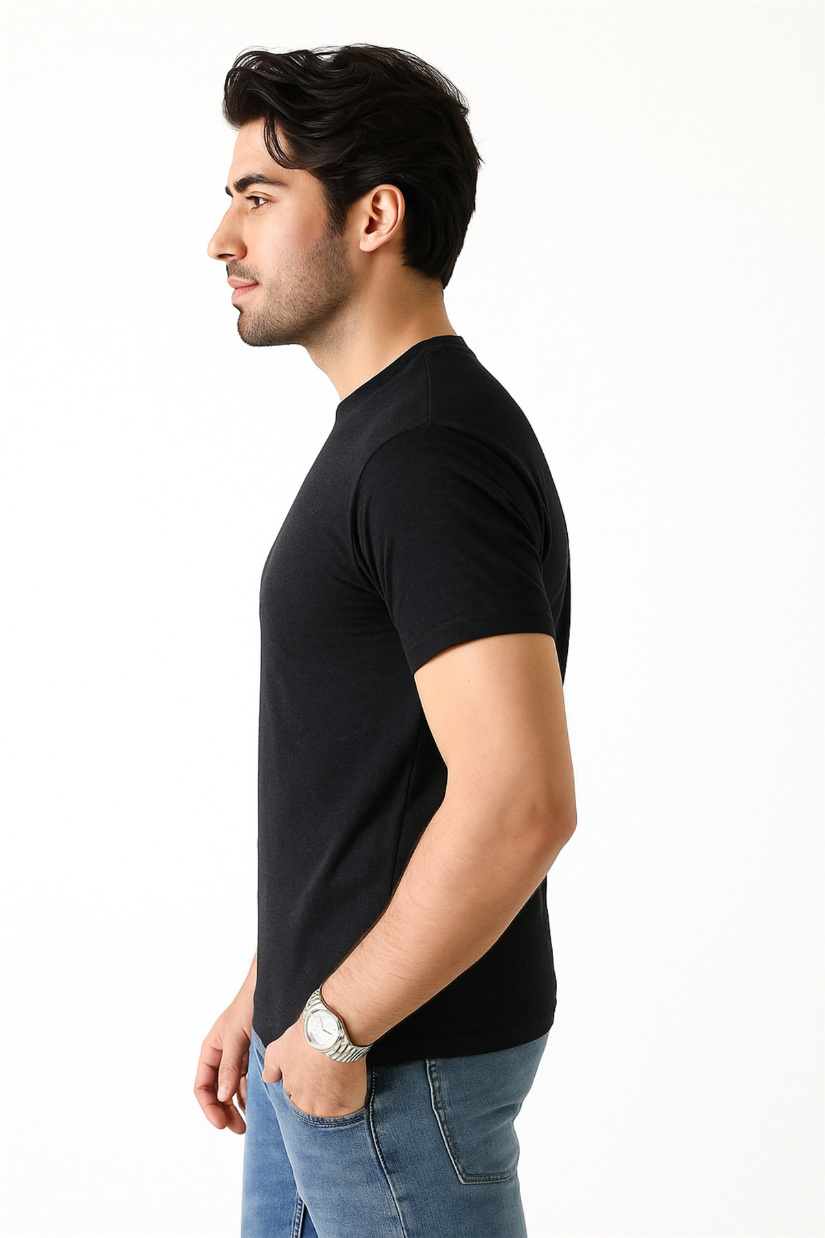 پکیج ۵ عددی تیشرت مردانه – آستین کوتاه یقه گرد فیت معمولی – آنتراسیت