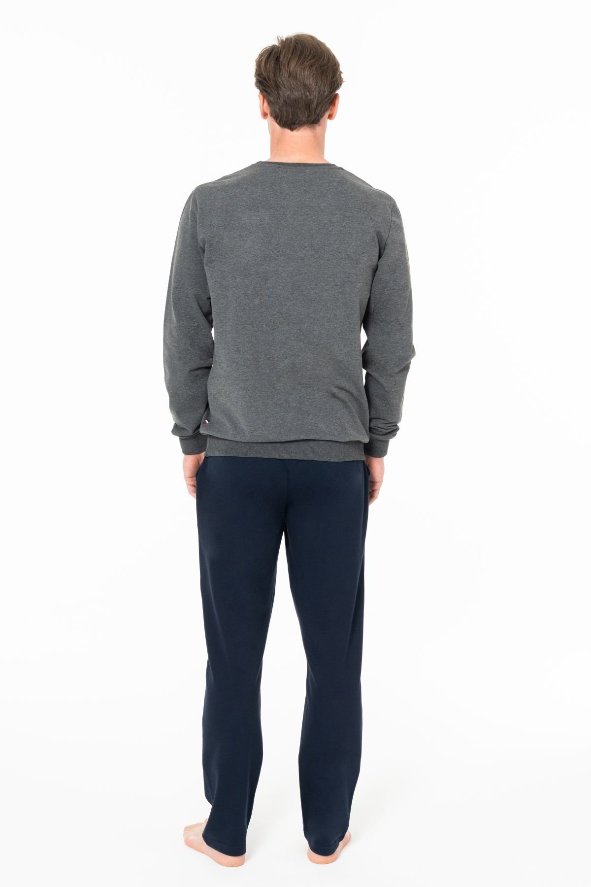 ست پیژامه و لباس خواب مردانه یقه گرد | یو اس پولو U.S. Polo Assn. USPOLO18925EKPT TR - تصویر 3