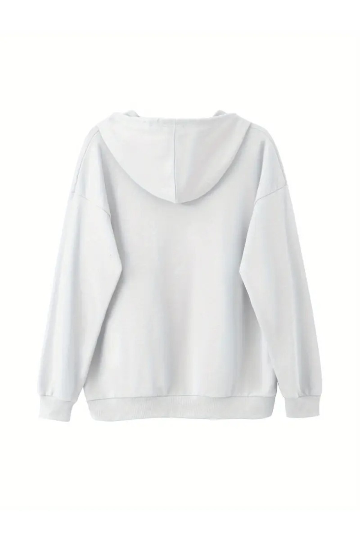 CLASİVA Kapuşonlu Sweatshirt 3iplik Rahat Şık Tasarım Oversize Unisex Yeni Sezon Baskısız Yazısız Sade görsel 3