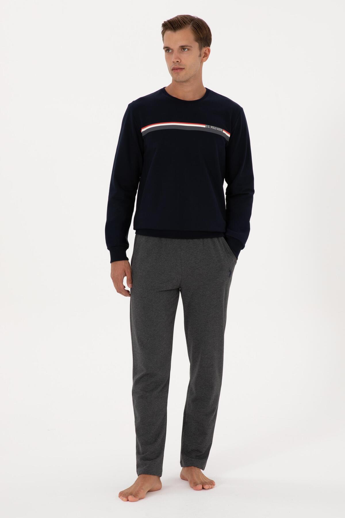 ست پیژامه و لباس خواب مردانه یقه گرد | یو اس پولو U.S. Polo Assn. USPOLO18925EKPT TR - تصویر 4