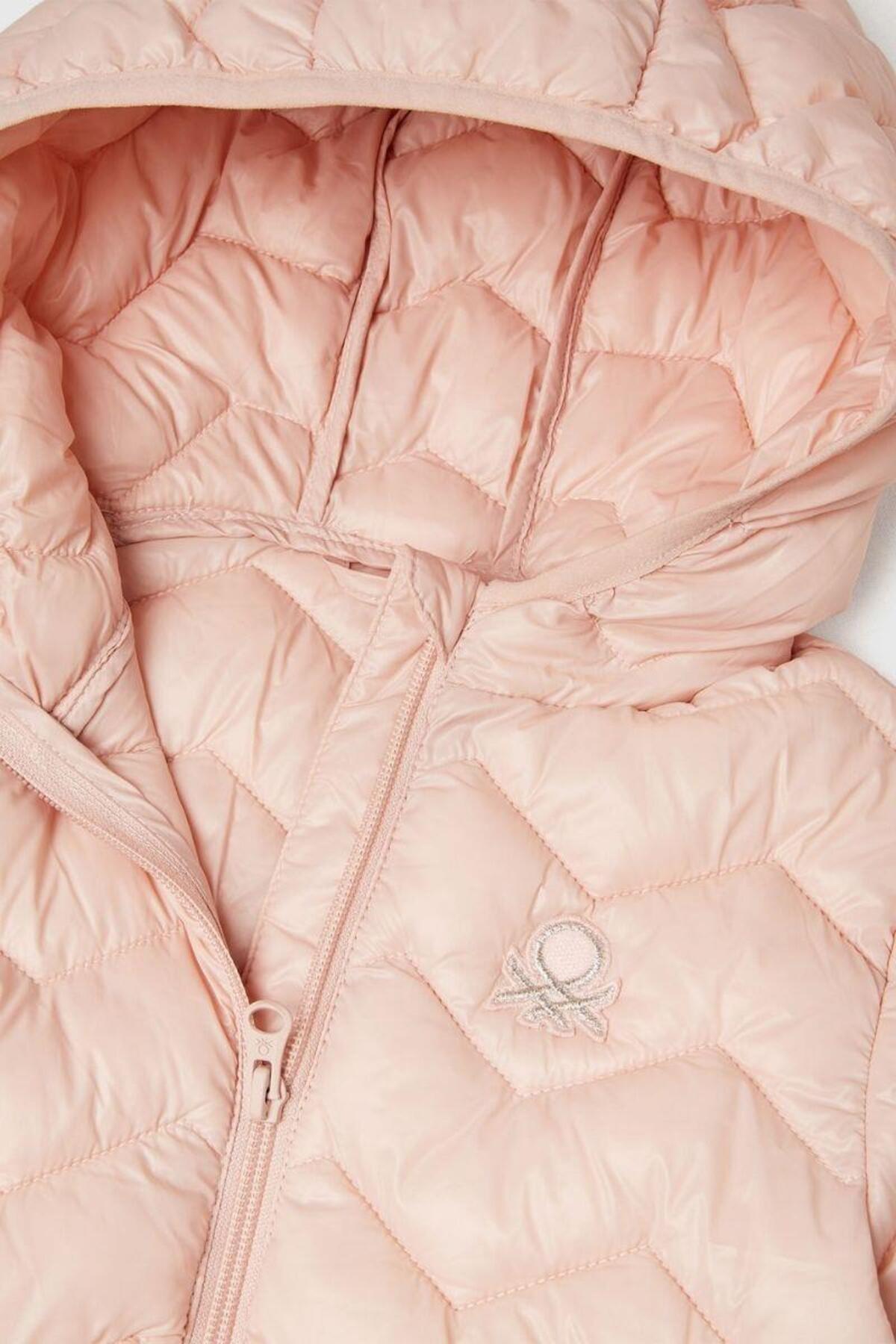 United Colors of Benetton United Colors of BenettonKız Bebek 21INGN02Z-25K Mevsimlik Mont Açık Pembe fotoğrafı 3 (önizleme)