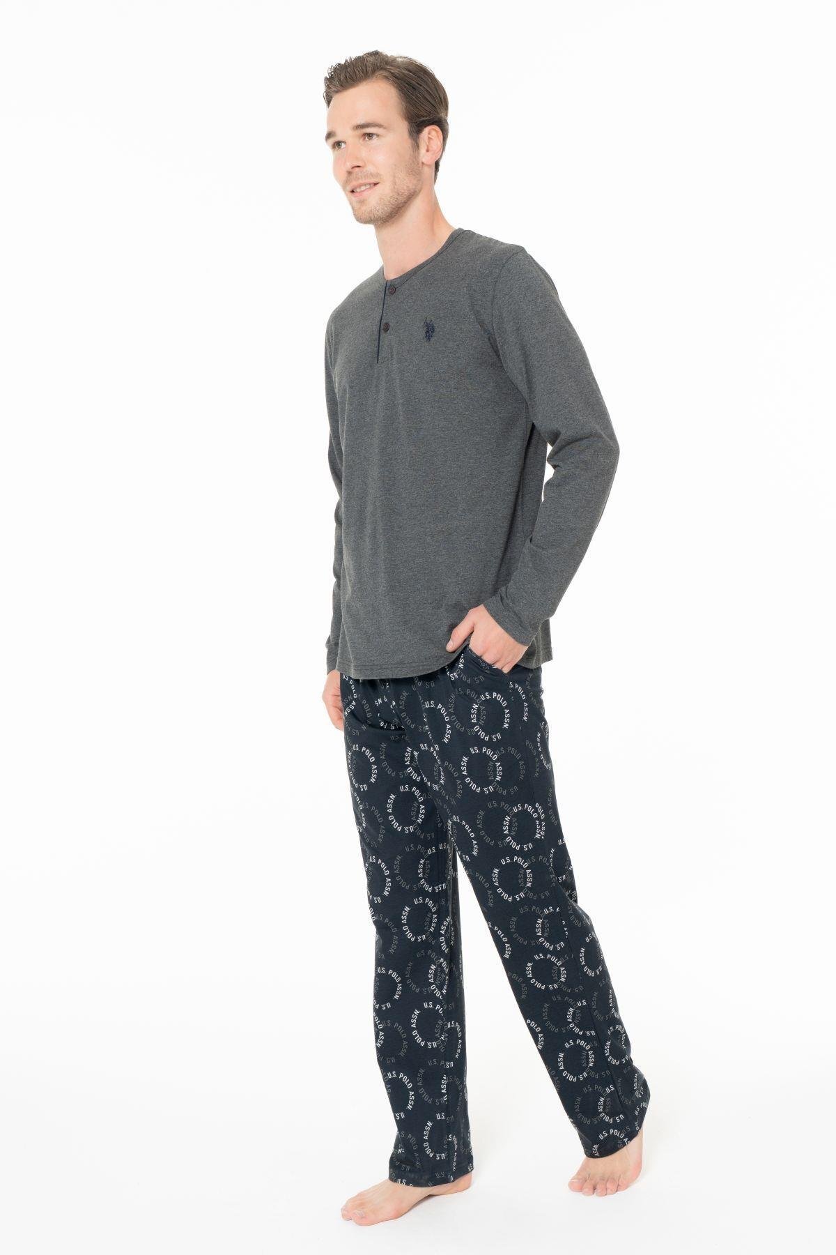 ست پیژامه و لباس خواب مردانه یقه گرد | یو اس پولو U.S. Polo Assn. USPOLO18971EKPT TR - تصویر 3