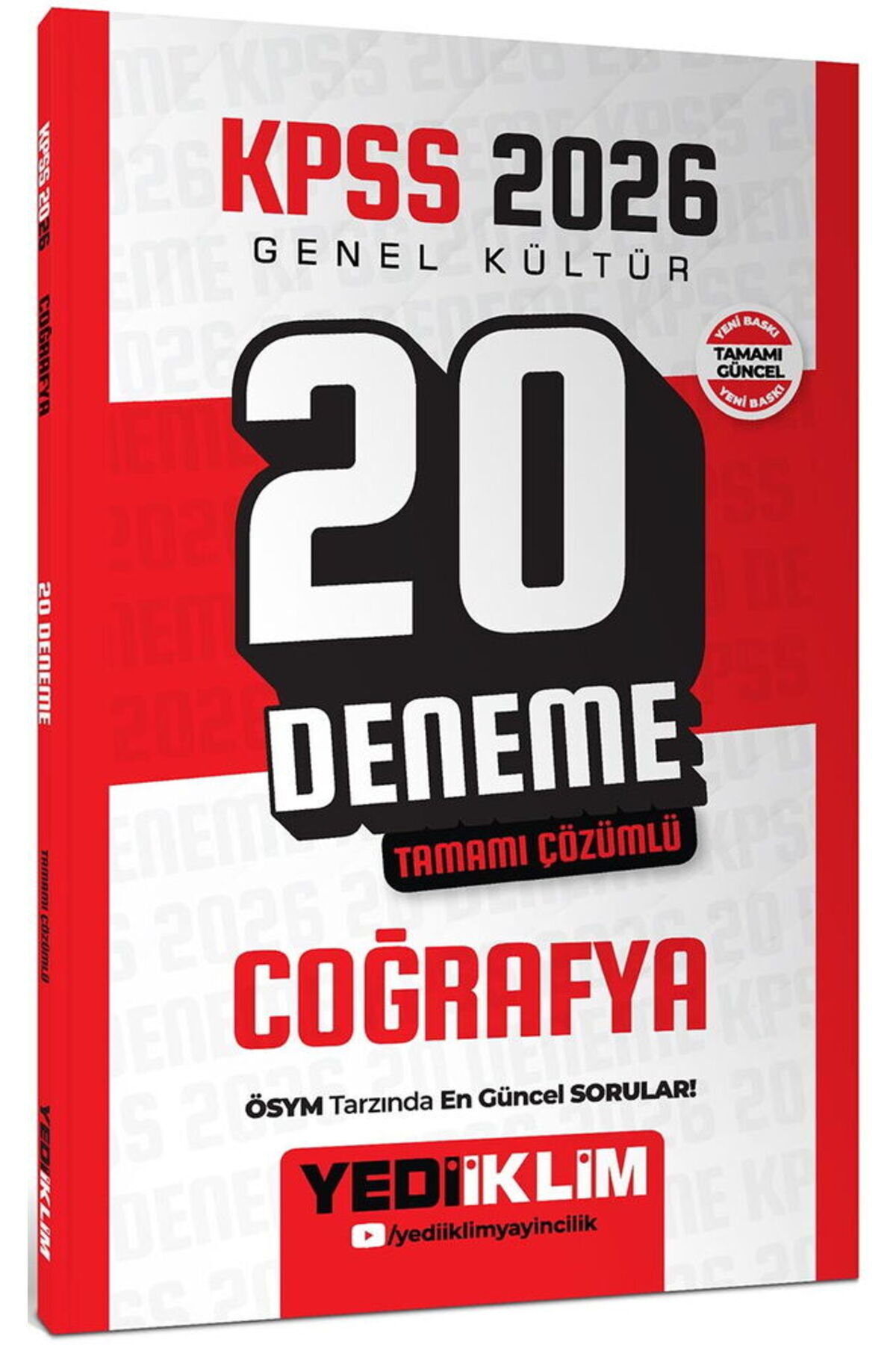 アルミン　5g11個　4.3g12個　3.4g14個　2.5g20個 Yediiklim Yayınları KPSS 2026 Genel Kültür Coğrafya Tamamı Çözümlü