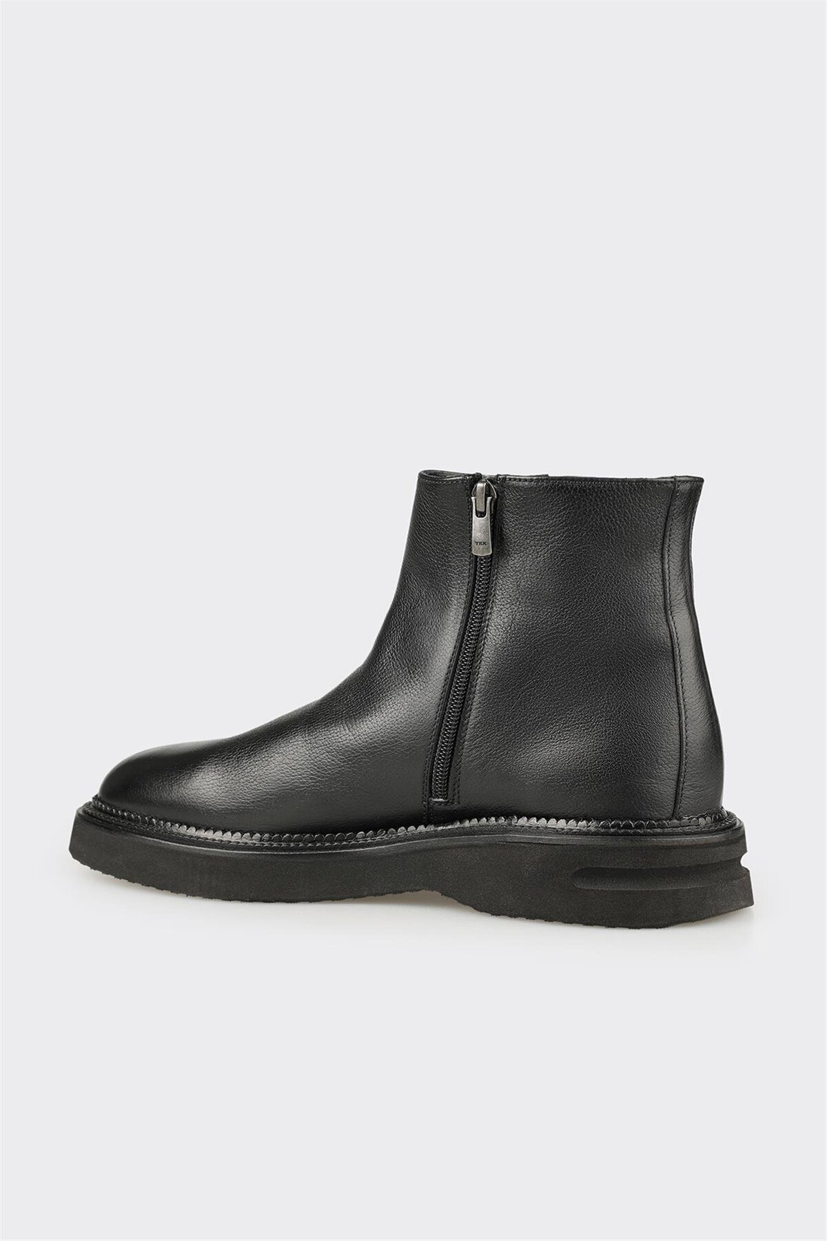 Elle  Siyah Deri Erkek Klasik Bot - Görsel 3