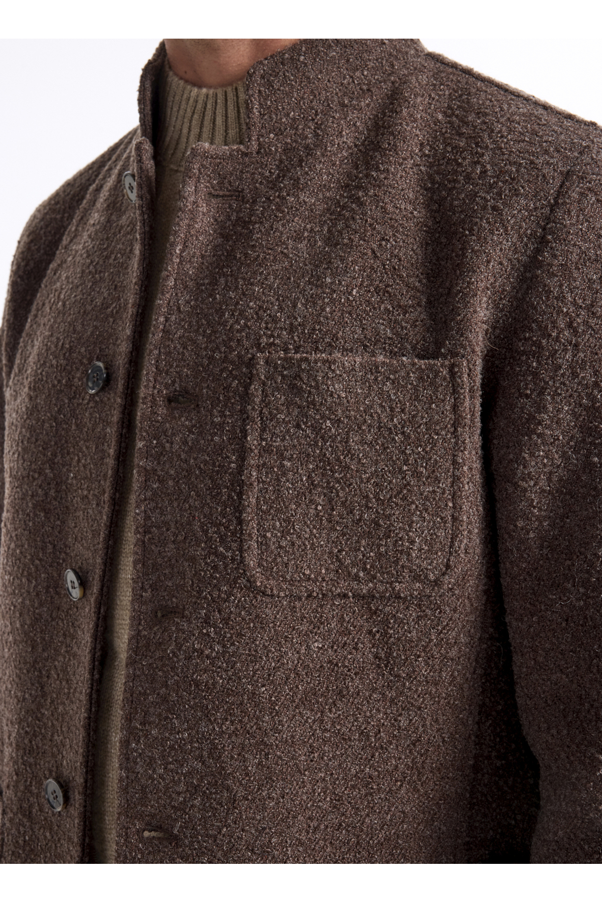Fabrika Slim Fit Kahve Erkek Düz Ceket F5WM-CKT 2891 görsel 5