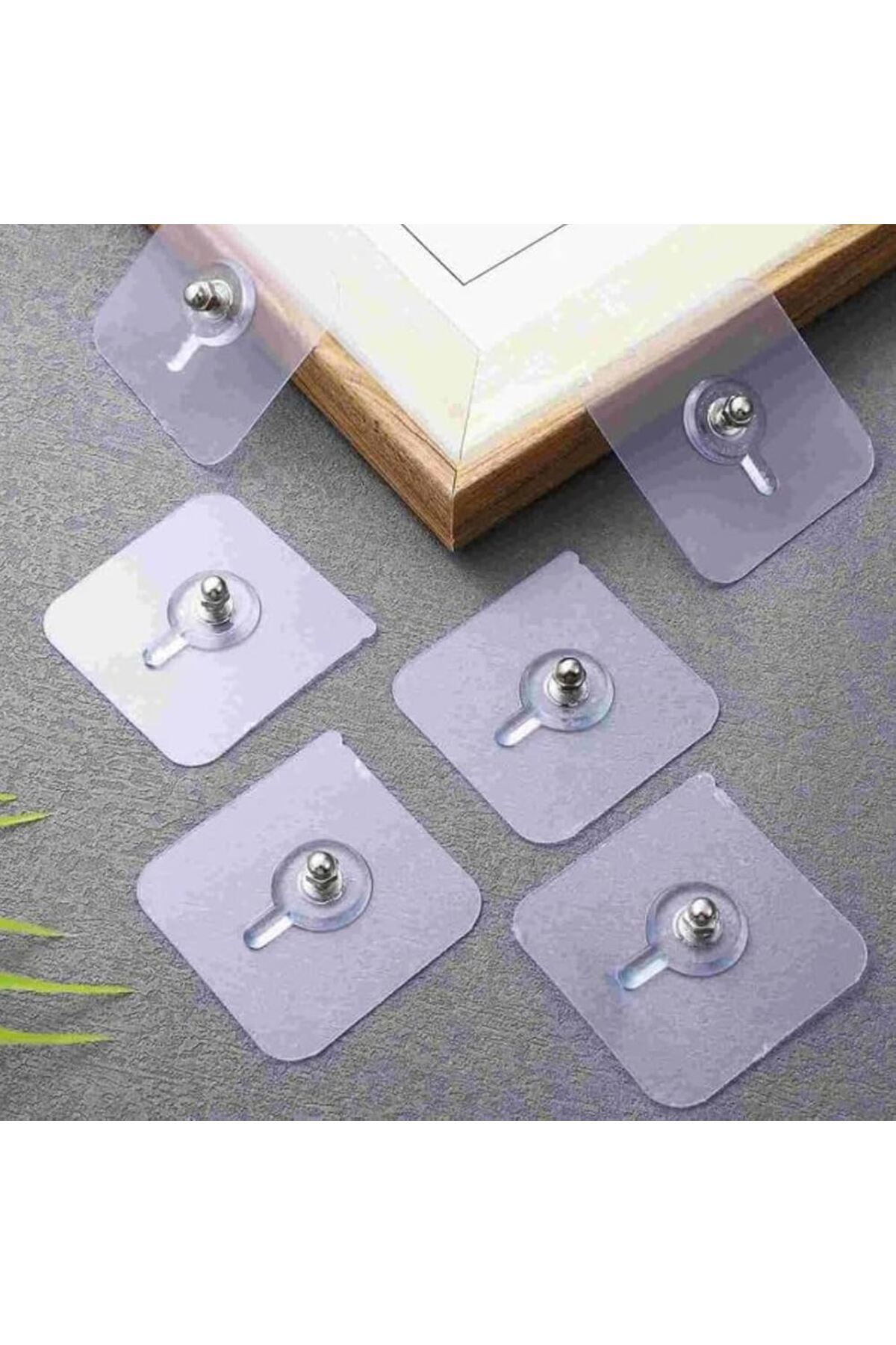10Pcs Frame Hanger Super Strong Frame Hanger Pin Punchless Screw Adhesive Shelf Holder Hanger