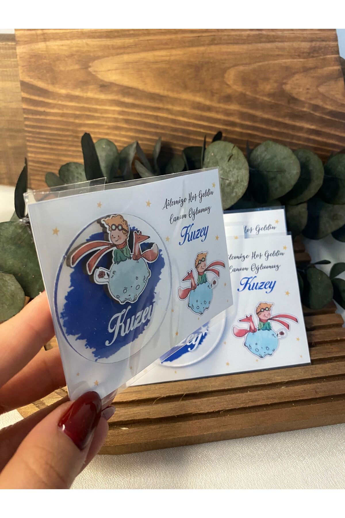 Gizem Graphic Küçük Prens Temalı Erkek Bebek Pleksi Magnet 20'li Paket fotoğrafı 7 (önizleme)