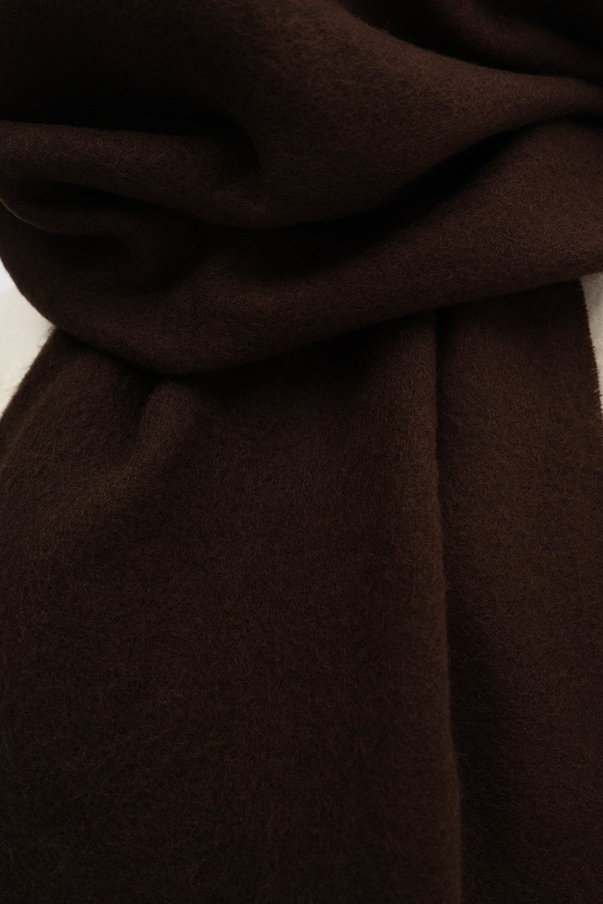 novon  Klein Soft Touch Püskül Detaylı Yün Dokulu Premium Saçaklı Atkı (195 x 45 cm) - Görsel 7