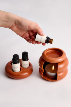 Yel Studios Premium El Yapımı Modern Buhurdanlık ve Esansiyel Yağ Standı 2'li...