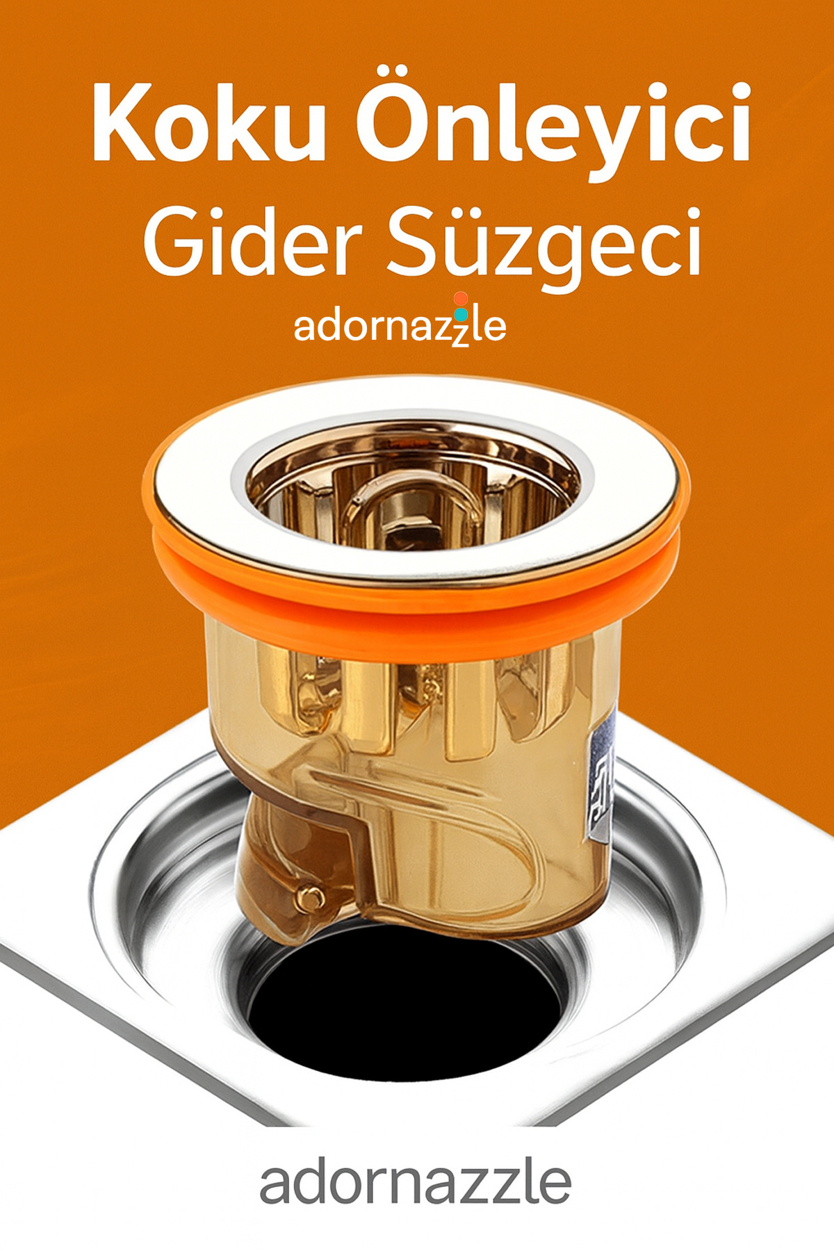 adornazzle Koku Önleyici Gider Süzgeci, Böcek Önleyici Lavabo Gider Aparatı, Duş Gideri Koku Önleyici