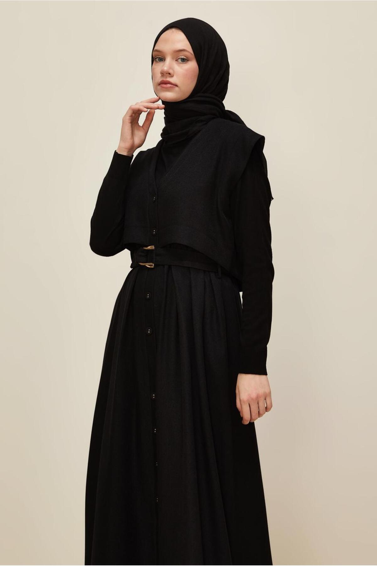 آلوینا پیراهن جلیقه‌ای کمربنددار ۴۵۹۴۴