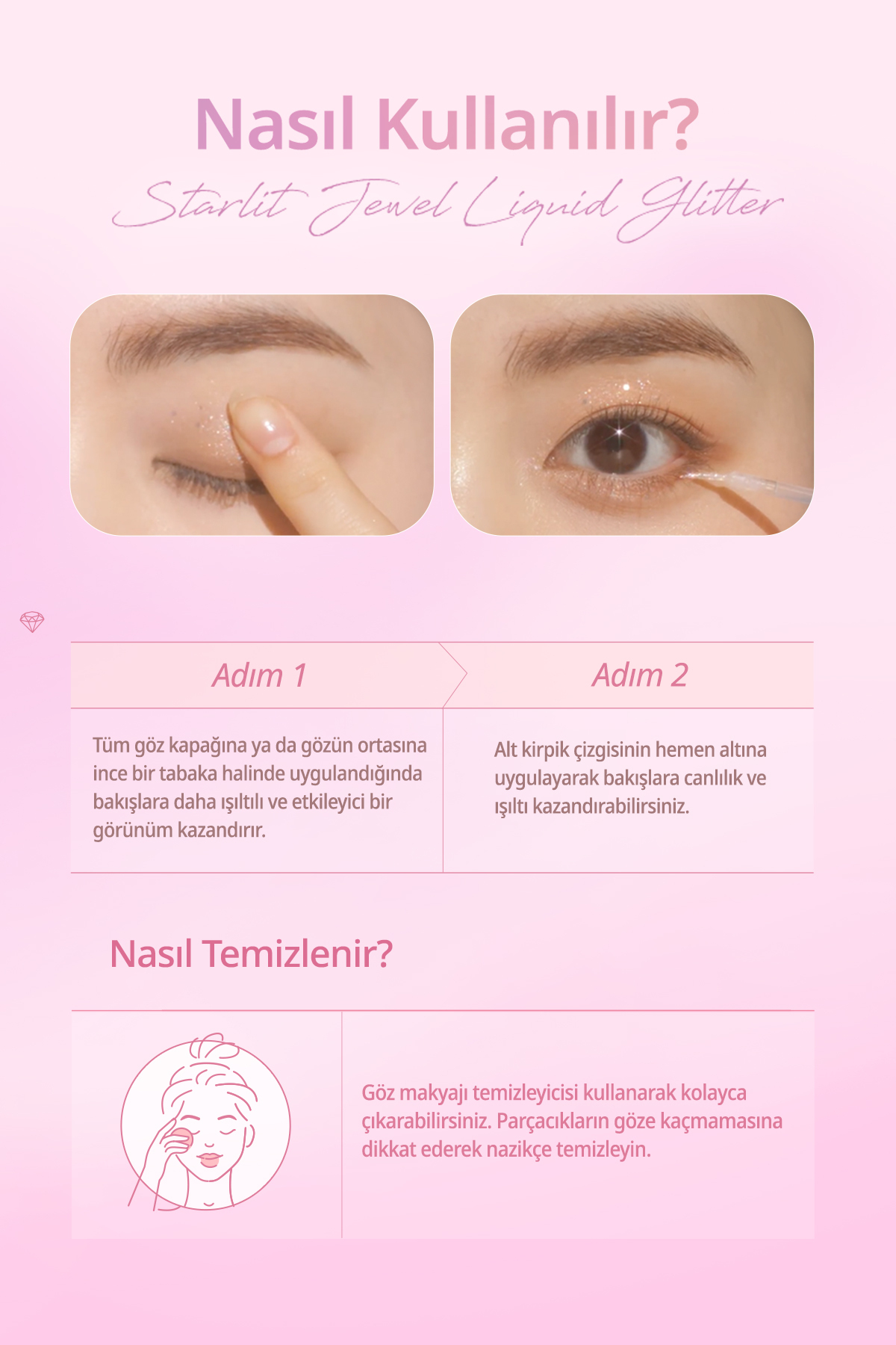 İnci Işıltılı Likit Glitter Starlit Jewel Liquid Glitter (#04 Rose Quartz) — صورتی 111644 — تصویر 7 از 9