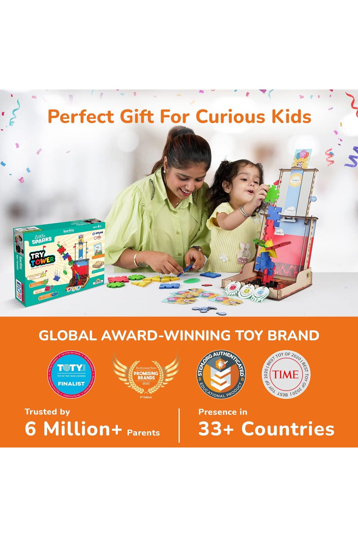 کیت ساختوساز EQ برای کودکان ۴ تا ۸ ساله - اسباببازی آموزشی DIY STEM، چندرنگ