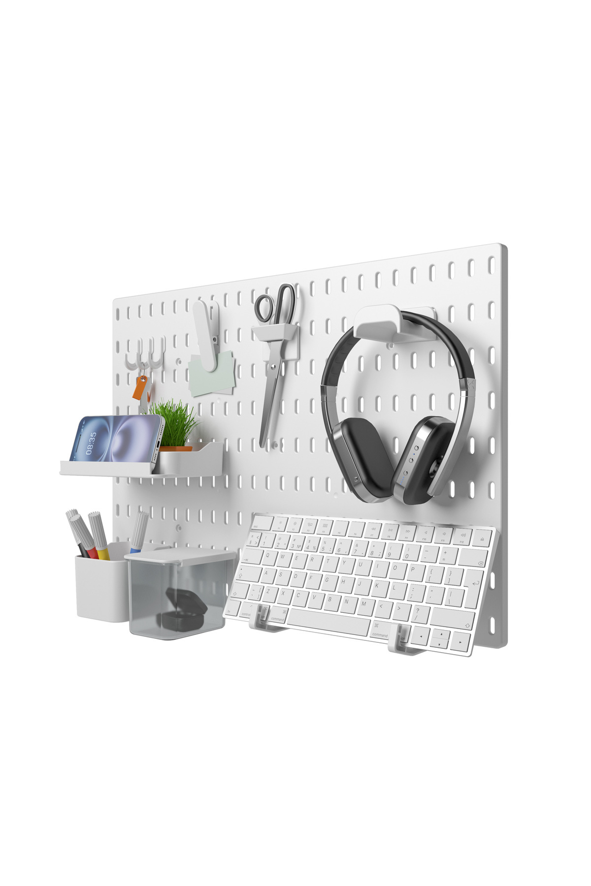 SMİLESEPET ÇOK AMAÇLI PANO ORGANİZATÖR SET 3 (52X36cm) DÜBELLİ - BEYAZ