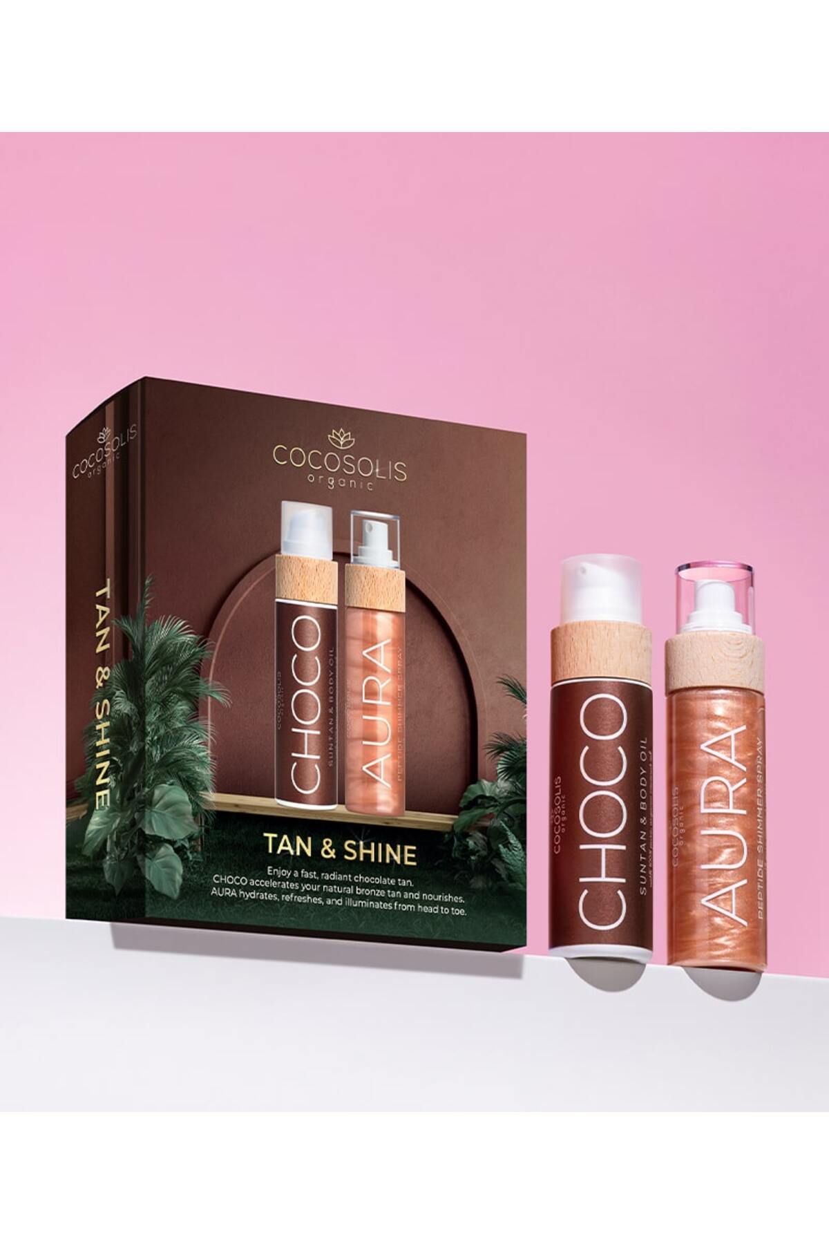 Cocosolis Set Bronzează și strălucește Choco + Aura