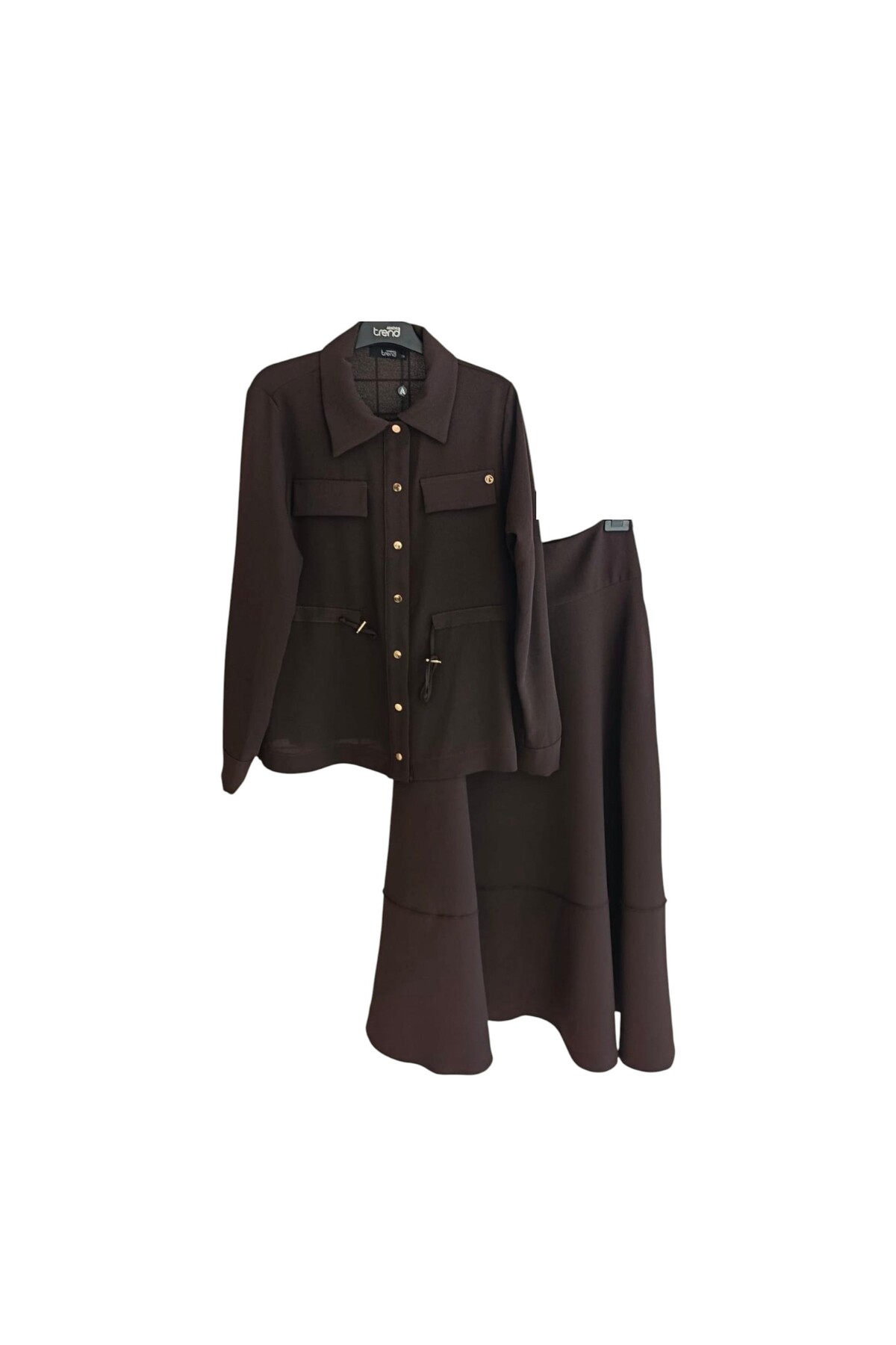 دامن زنانه با کمر کشی و جزئیات جمع شونده، کد ۲۵KT۶۶۵ Armine