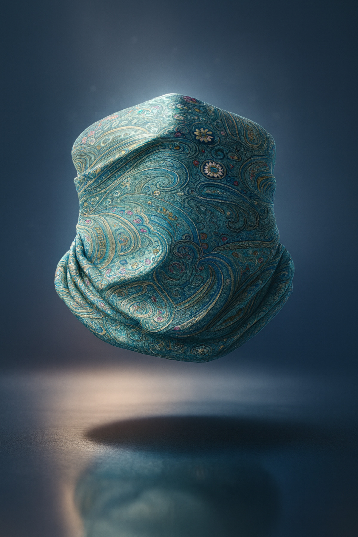 Stylovi Solmaz Mavi Paisley Desenli Buff Boyunluk – Esnek Kumaş Unisex Bandana