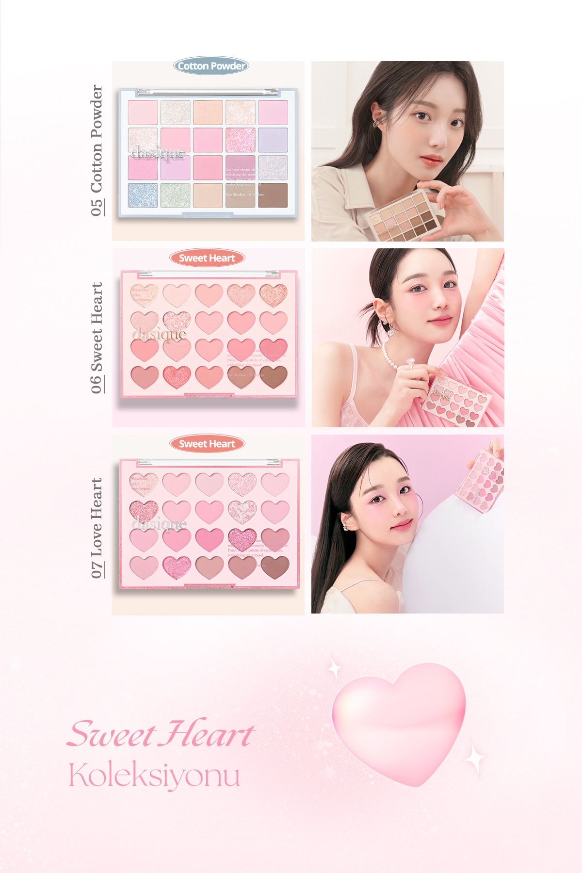 Mat ve Işıltılı Tonlardan Oluşan 20 Renkli Far Paleti Mood Shadow Palette (06 Sweet Heart) — صورتی 111646 — تصویر 7 از 9