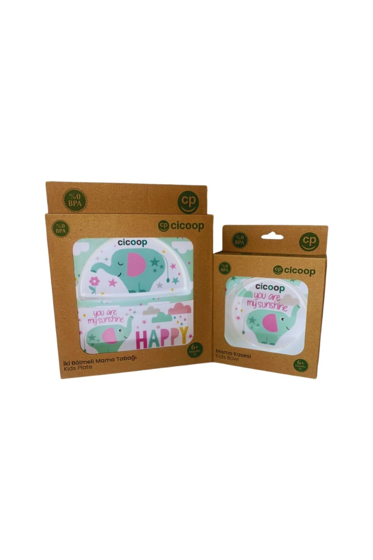 Jusso Cicoop Bebek Mama Tabağı 2'li Set Fil fotoğrafı 3 (önizleme)