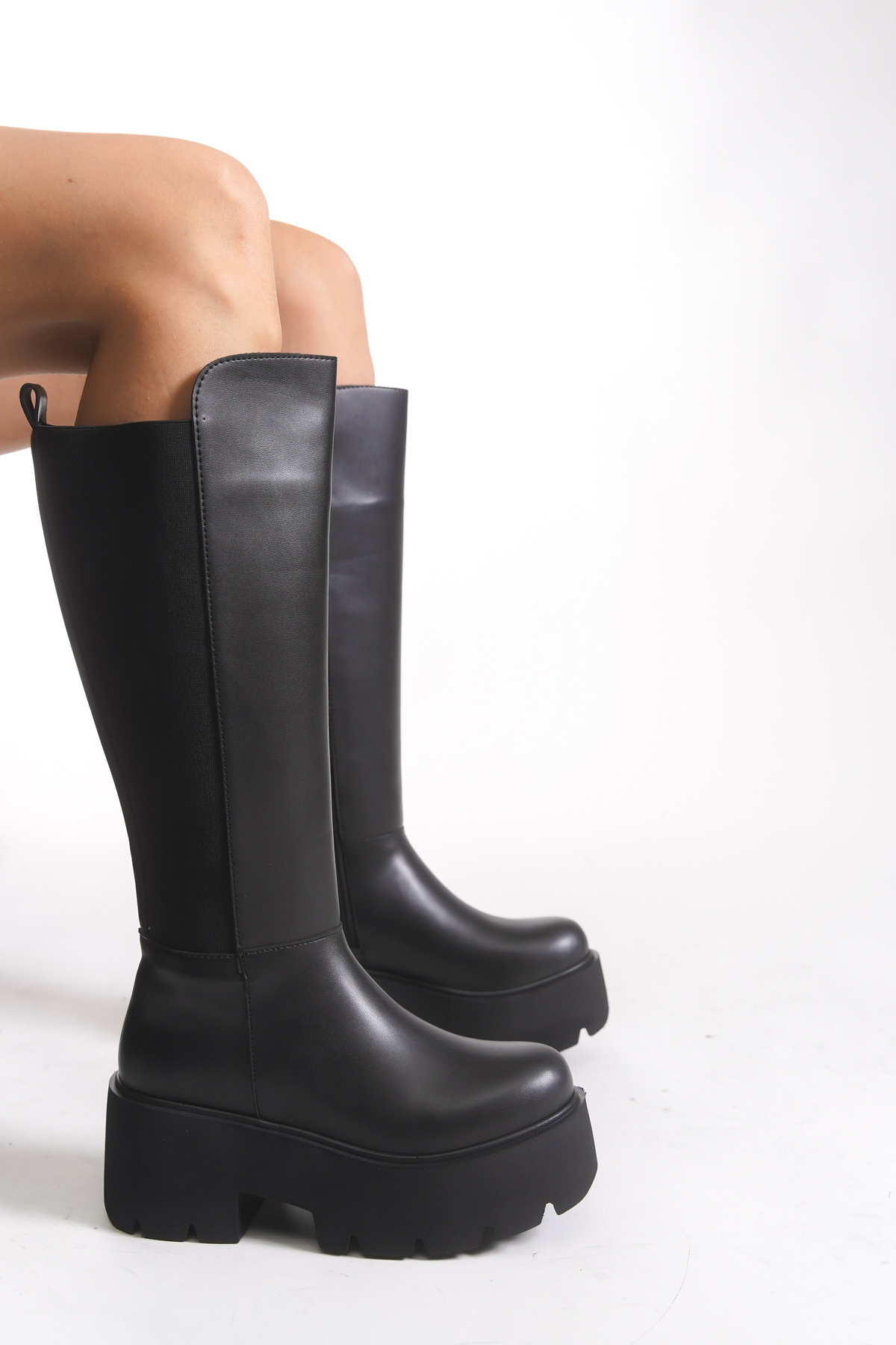 Riccon  Yavessiel Kadın Çizme 0012169 Siyah Cilt