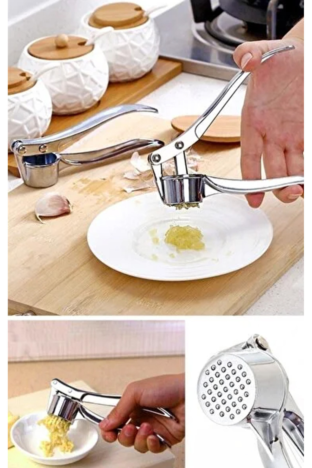 GenelTedarik KABUĞUYLA KULLANILAN Sarımsak Ezici Pratik Sarımsak Ezeceği