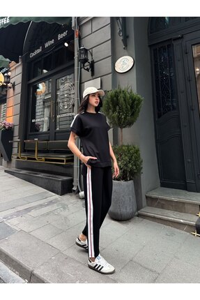 b buhari bykoc Modal kumaş şeritli eşofman takım