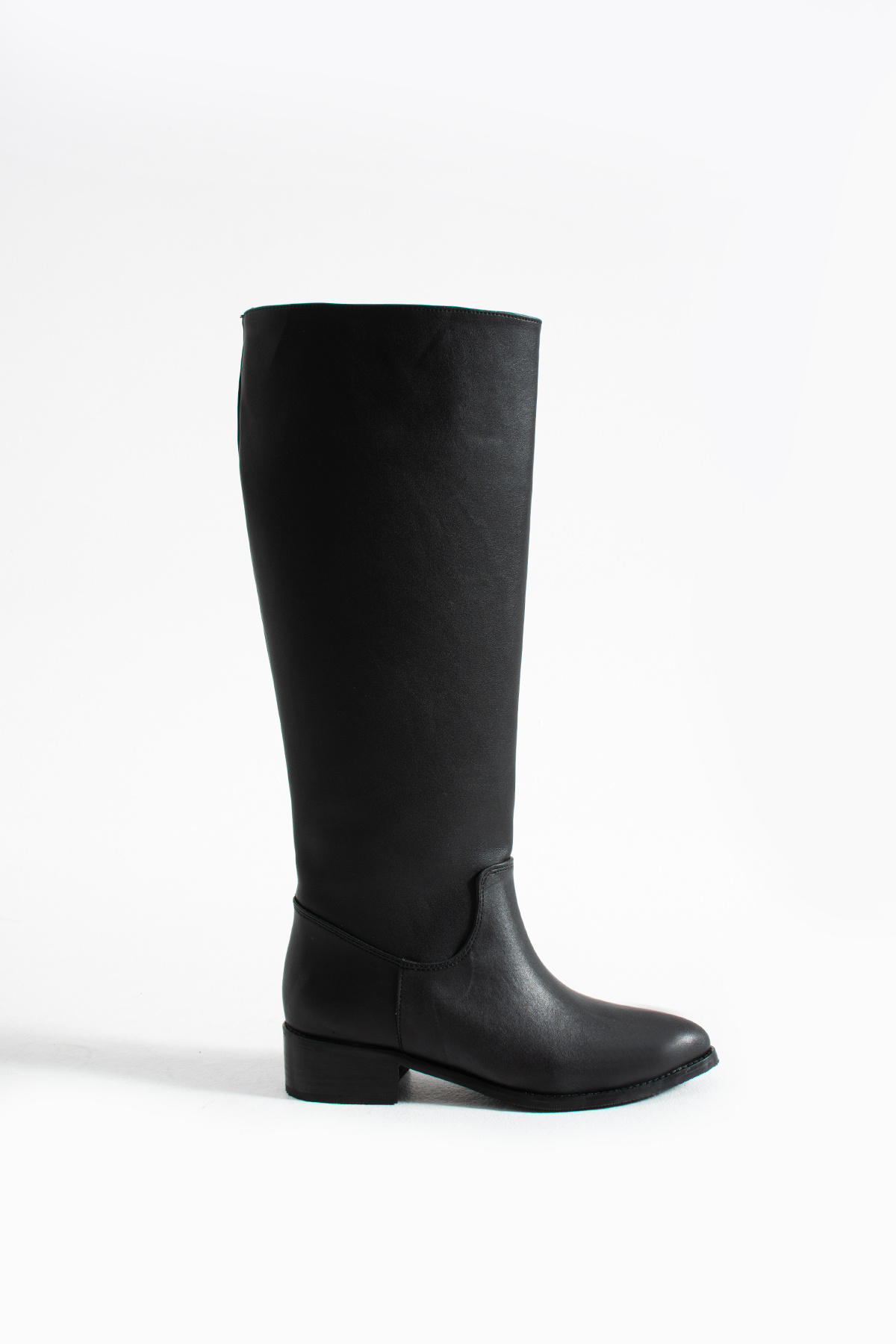 DUXAL SHOES Eldon Siyah Mat Sivri Burun Kadın Kısa Topuklu Çizme görsel 7