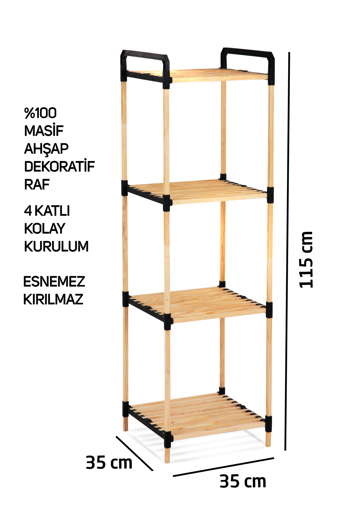 Nwood NATUREHOME NR 03 4 KATLI MASİF AHŞAP RAF - Fiyatı, Yorumları