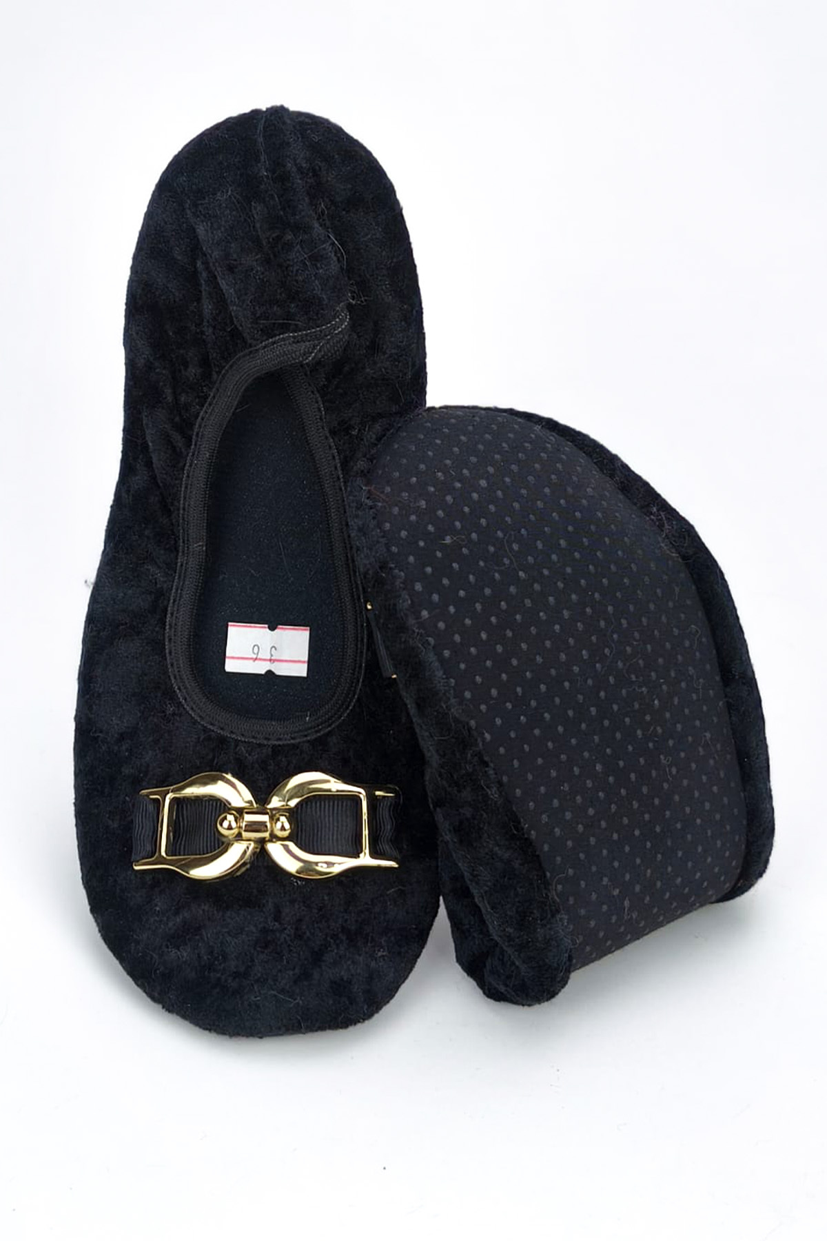CEYDA SHOES Süslü Kadife Ev,hac,Umre Babeti,Çeyiz,Hediye, Günlük ,Tüylü Babet, Panduf, Patik, Gösteri Pisi Pisi görsel 5