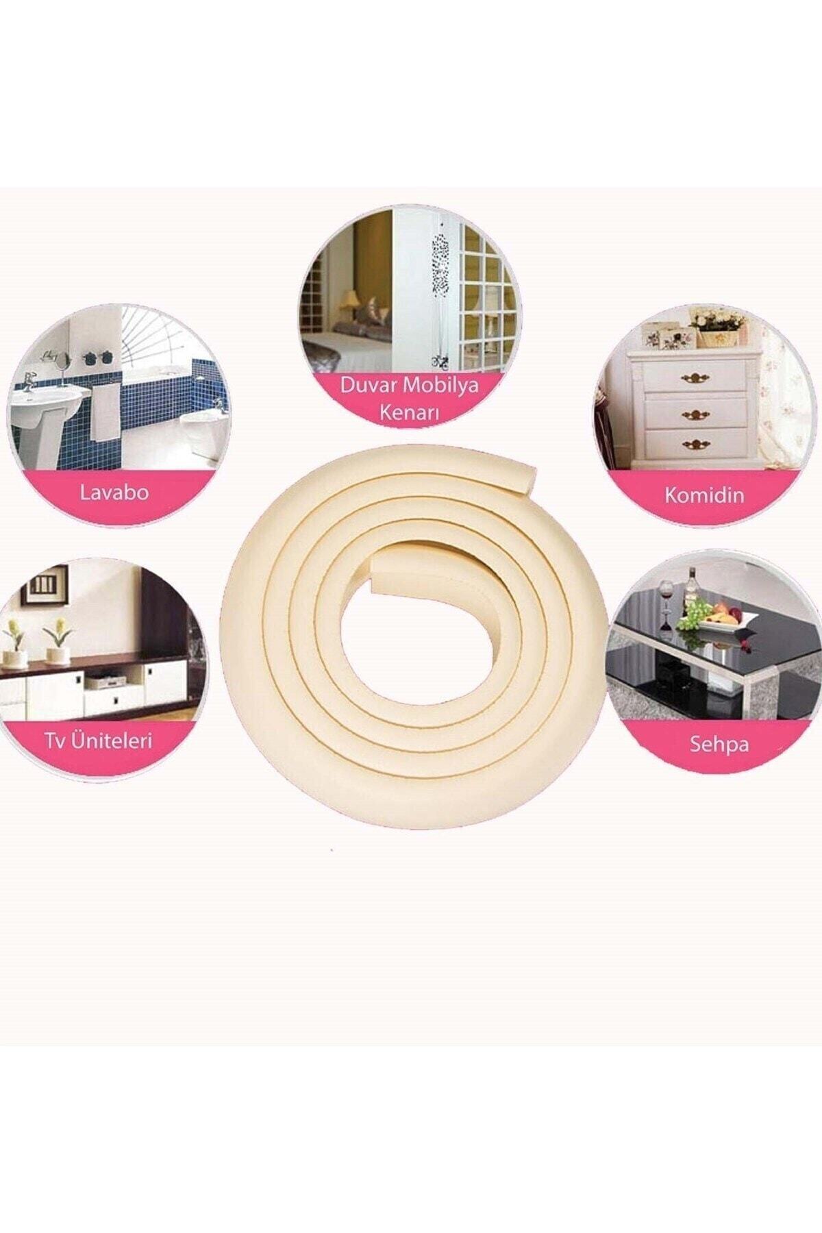 Hombak 12 Metre Kalın Masa Kenar Köşe Koruyucu Kauçuk Şerit Krem 2mt*6adet fotoğrafı 6 (önizleme)