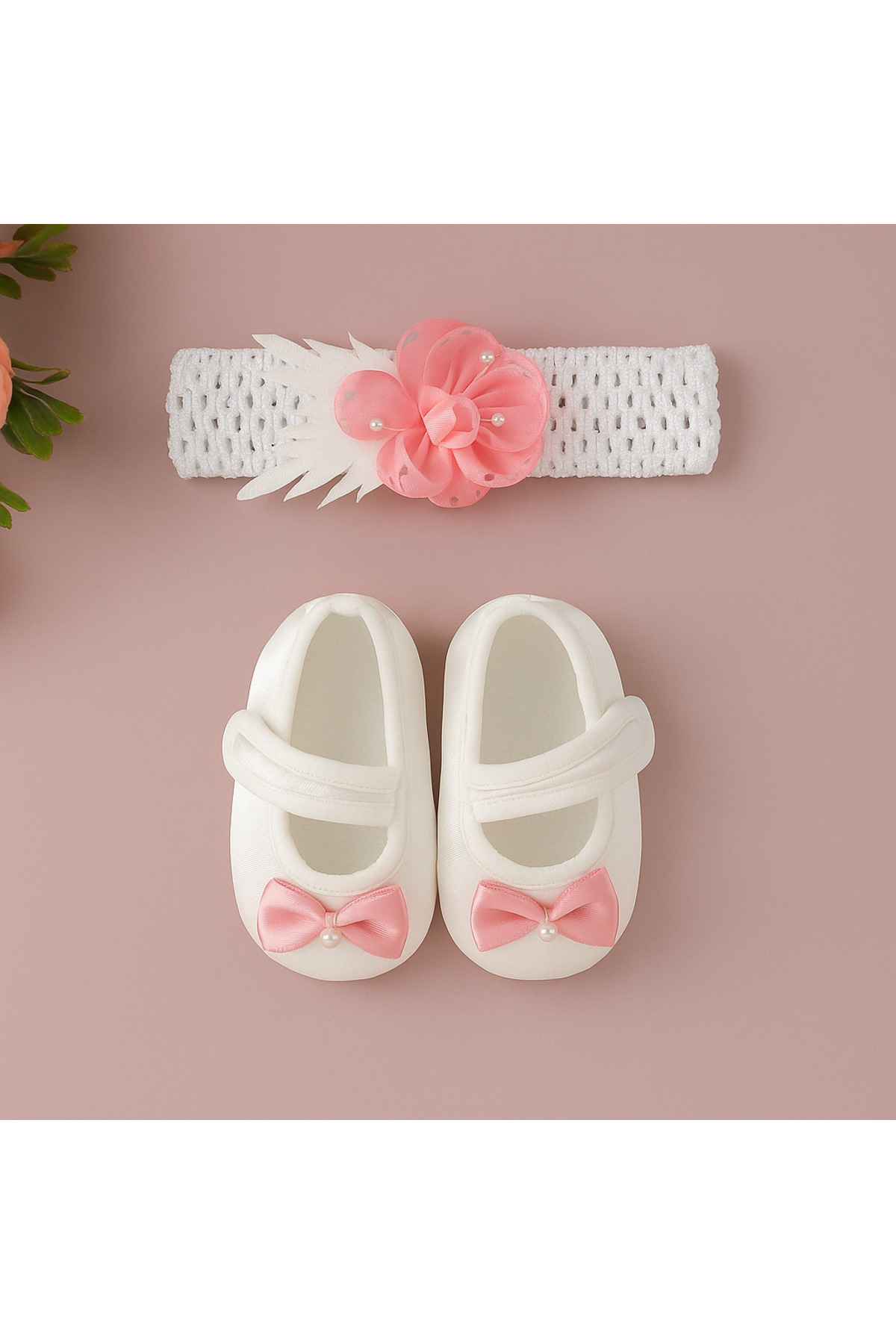 mini mia Kız Bebek Dantelli Mevlüt Seti – 4 Parça: Elbise, Badi, Saç Bandı ve Patik | Astarlı fotoğrafı 3 (önizleme)