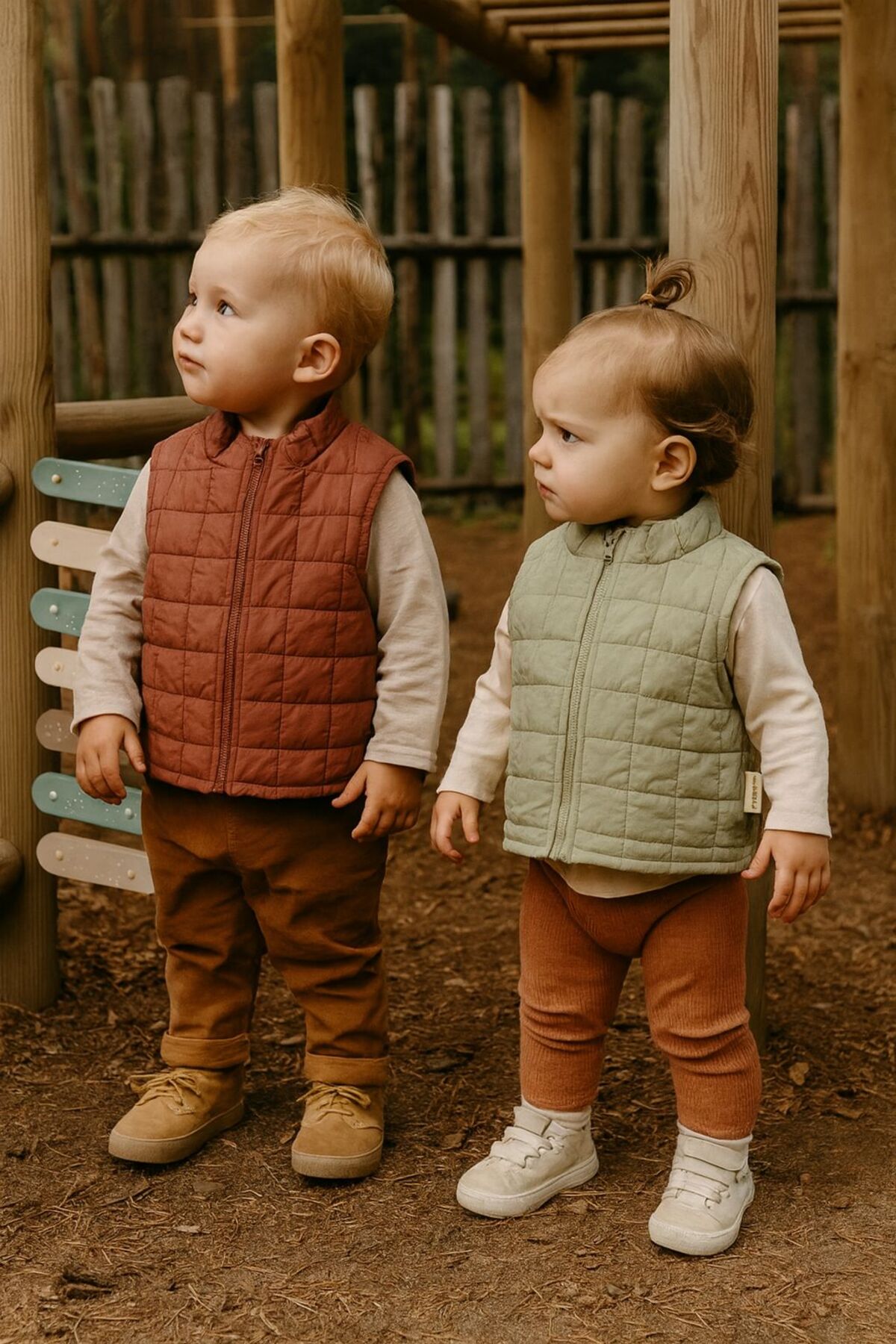 Luna Kids Store Yeşil Fermuarlı Kapitone Yelek fotoğrafı 2 (önizleme)