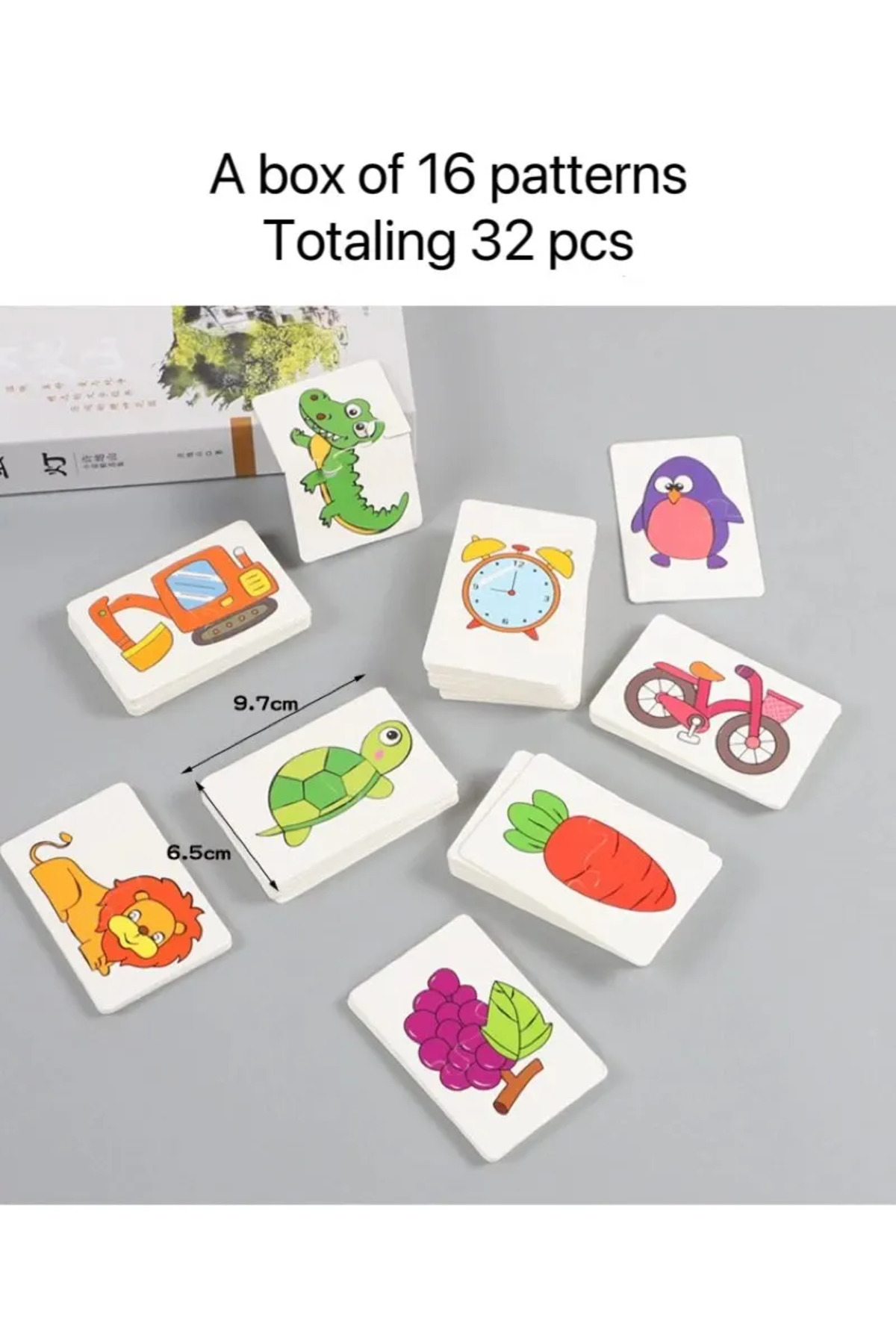 حیوانات، پازل جورکردنی ۳۲ تکه کارتهای روشنگر، آموزش ابتدایی، طرح کارتونی، شناخت، پسران و